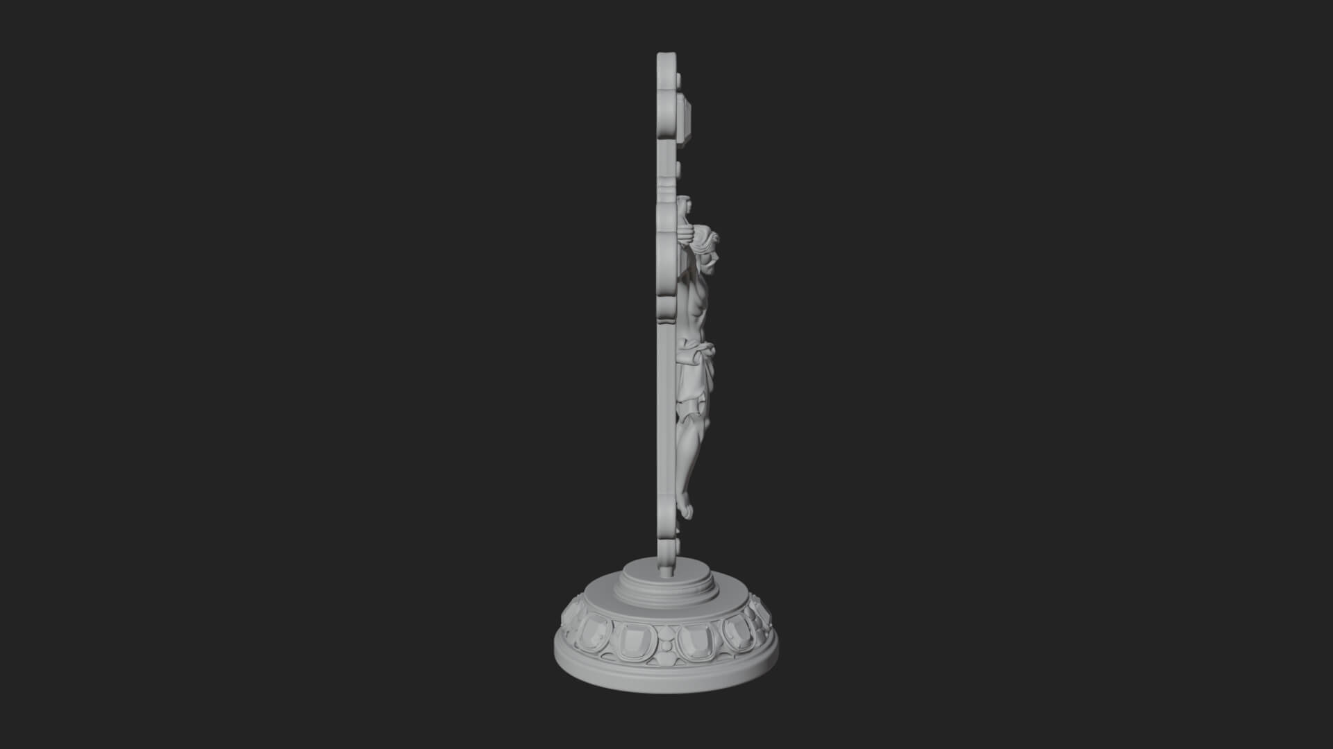 Gemmed Crucifix Cross Model Design 5 3D Print Model 3D Model