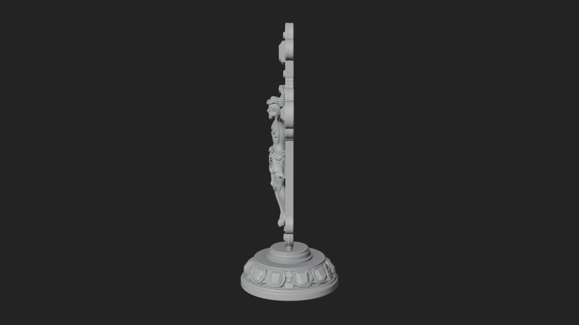 Gemmed Crucifix Cross Model Design 5 3D Print Model 3D Model