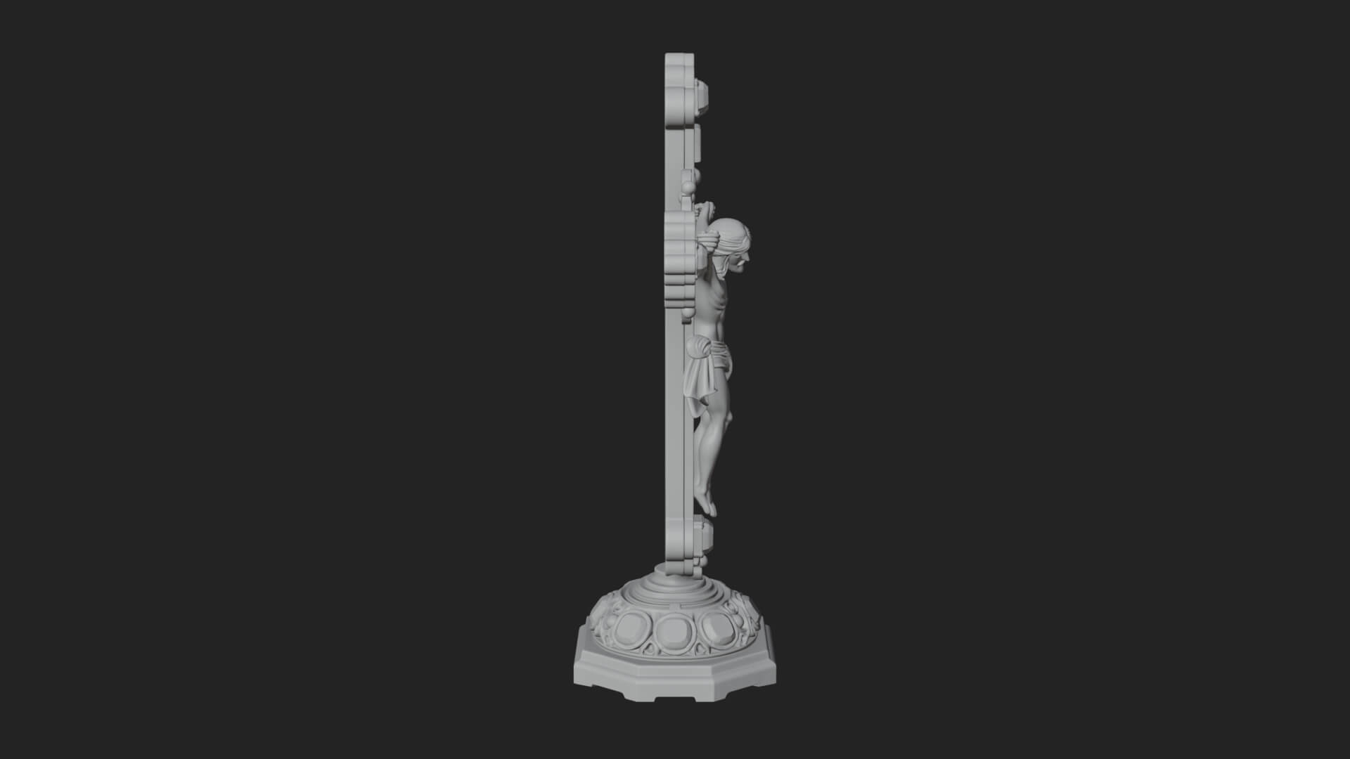 Gemmed Crucifix Cross Model Design 6 3D Print Model 3D Model