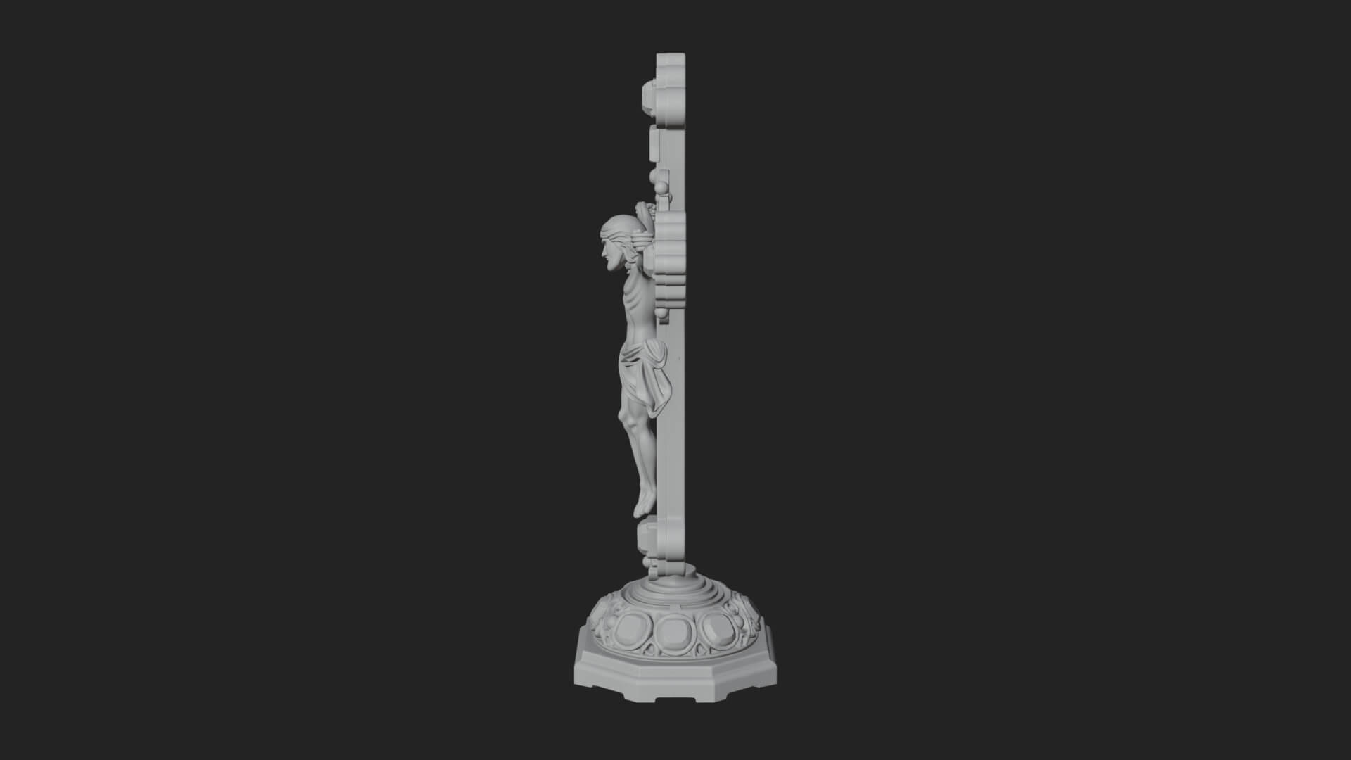 Gemmed Crucifix Cross Model Design 6 3D Print Model 3D Model