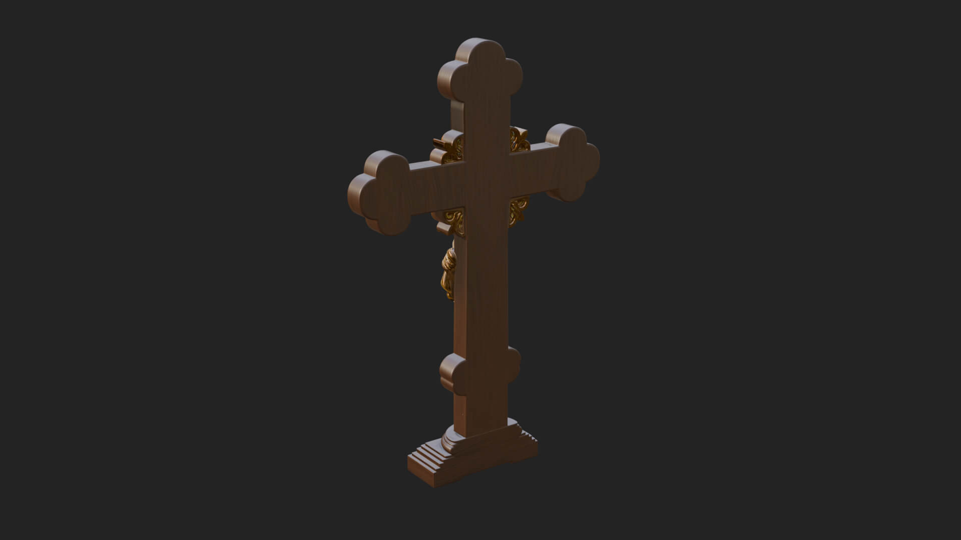 Gemmed Crucifix Cross Model Design 7 3D Print Model 3D Model