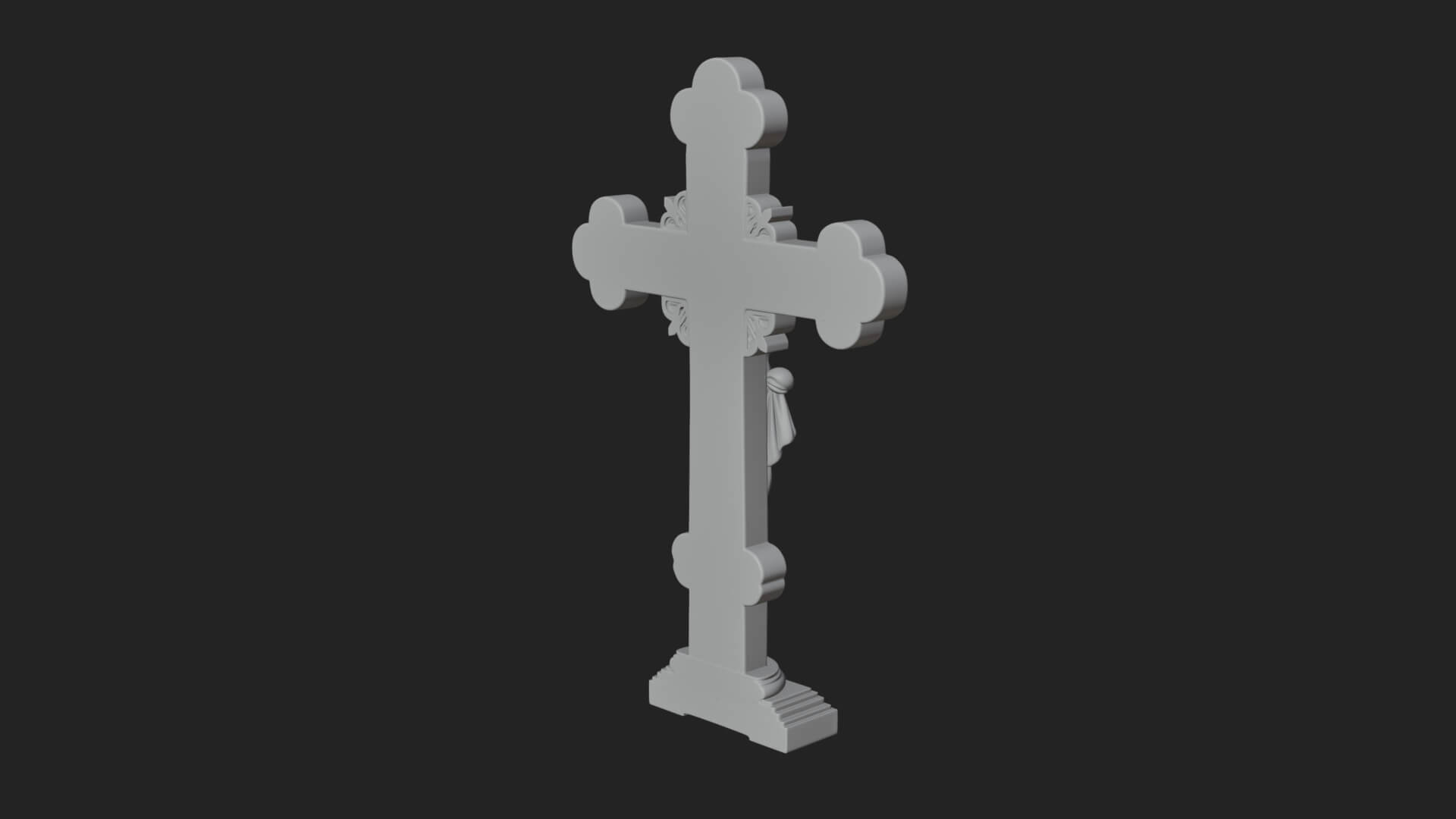 Gemmed Crucifix Cross Model Design 7 3D Print Model 3D Model