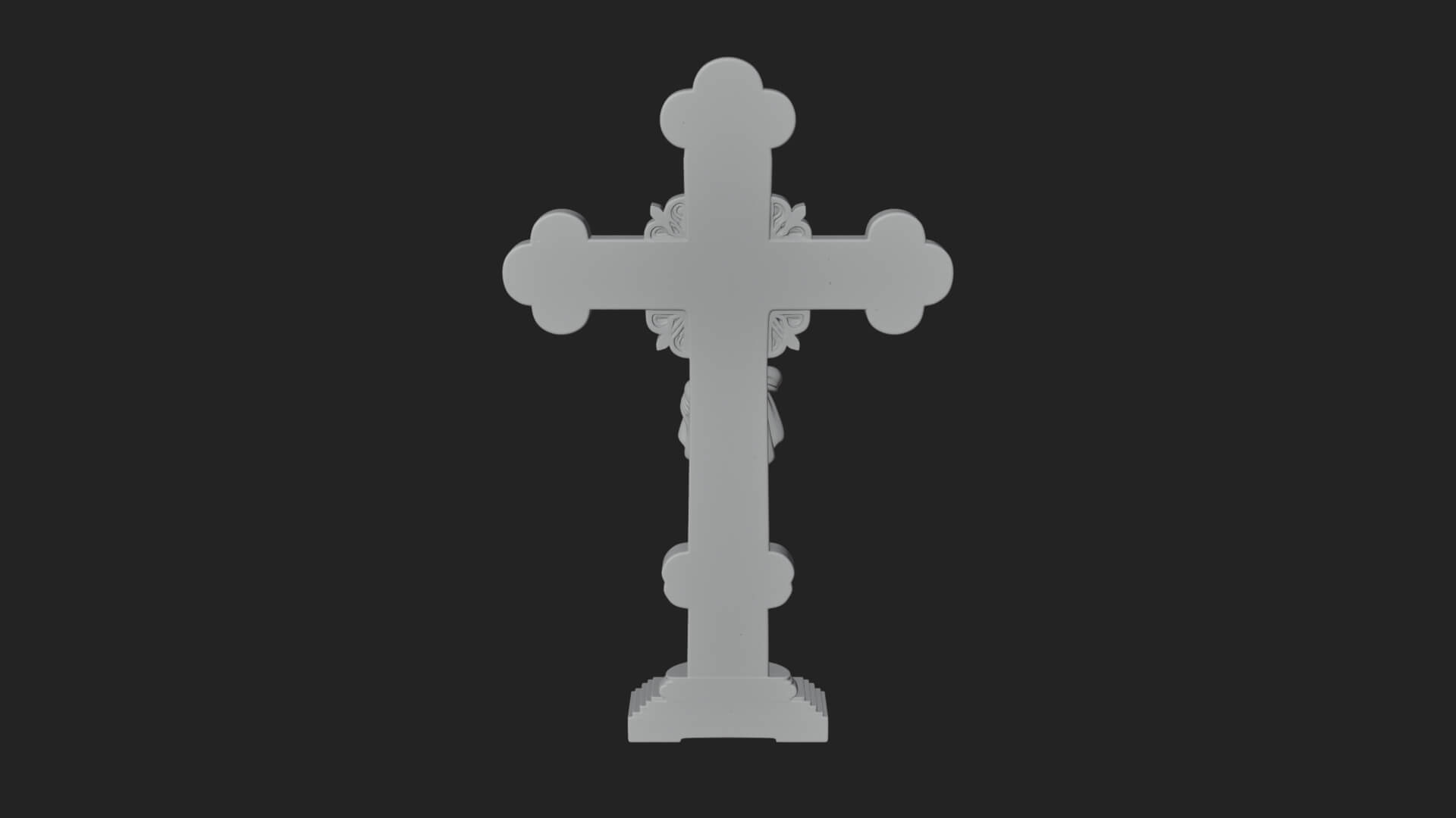 Gemmed Crucifix Cross Model Design 7 3D Print Model 3D Model