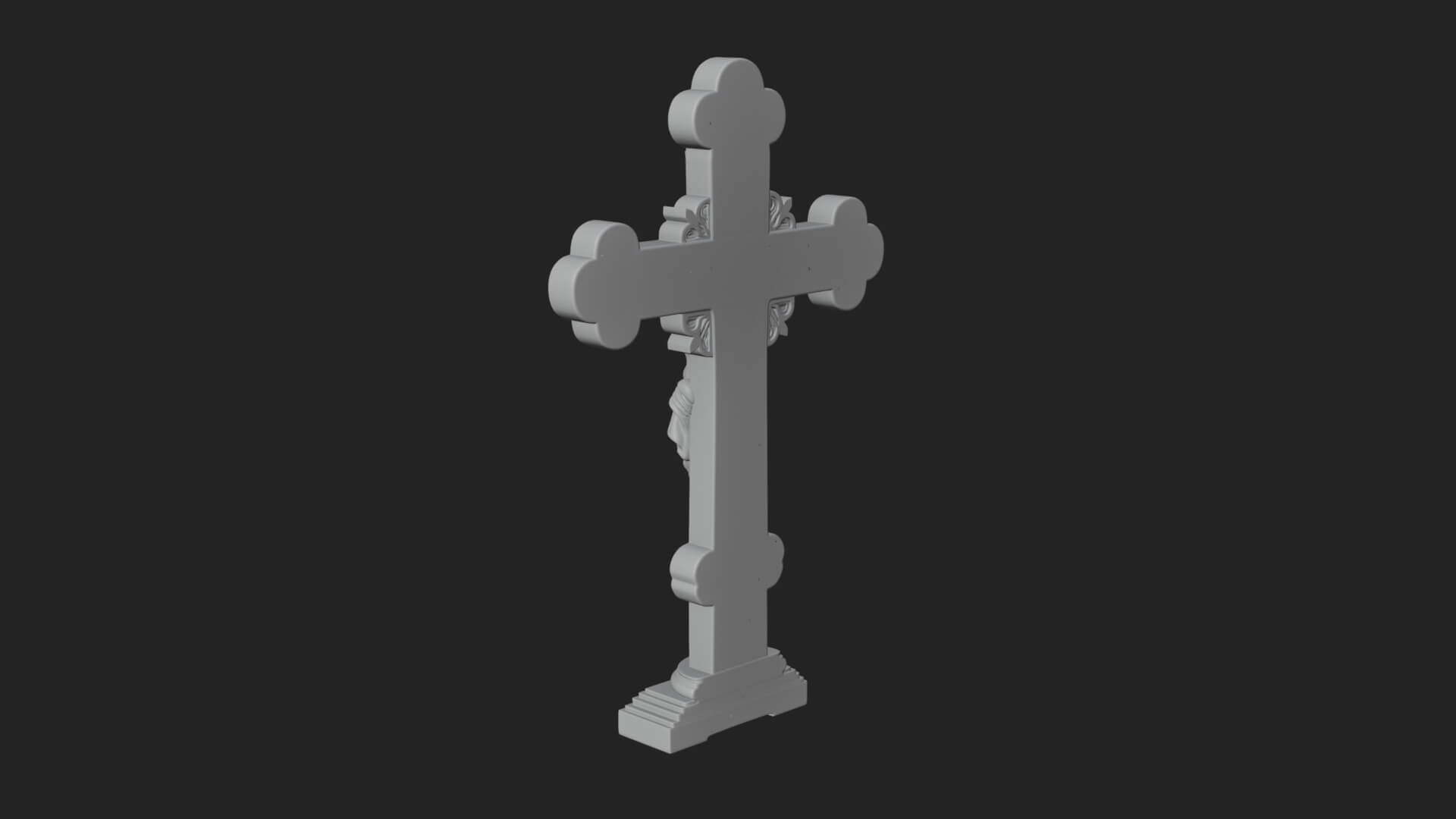 Gemmed Crucifix Cross Model Design 7 3D Print Model 3D Model