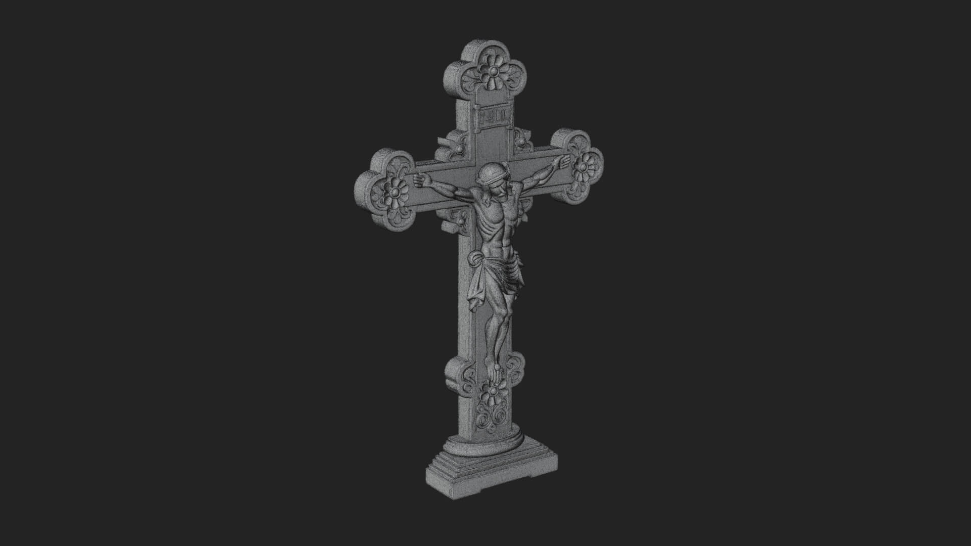 Gemmed Crucifix Cross Model Design 7 3D Print Model 3D Model