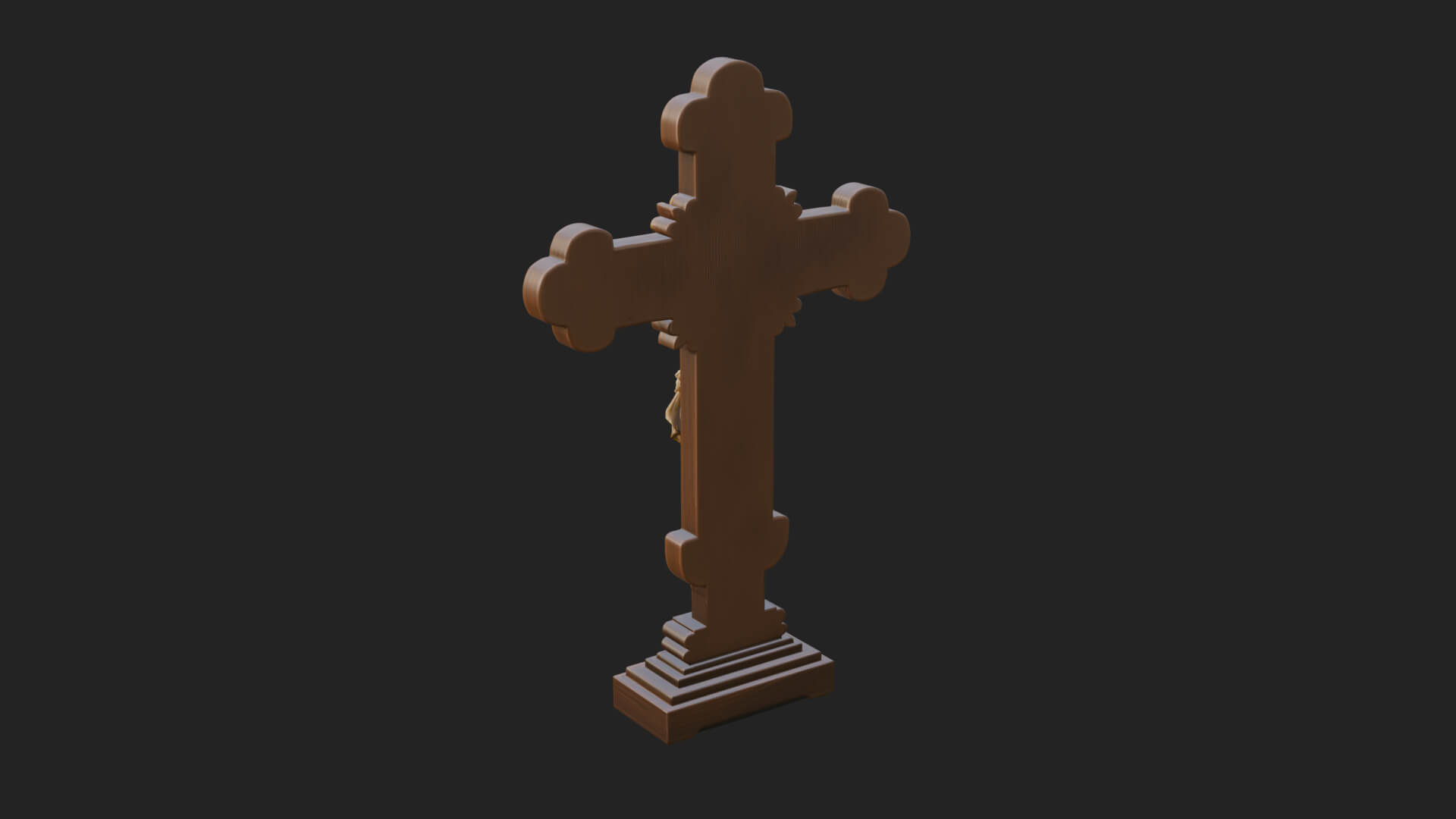 Gemmed Crucifix Cross Model Design 8 3D Print Model 3D Model