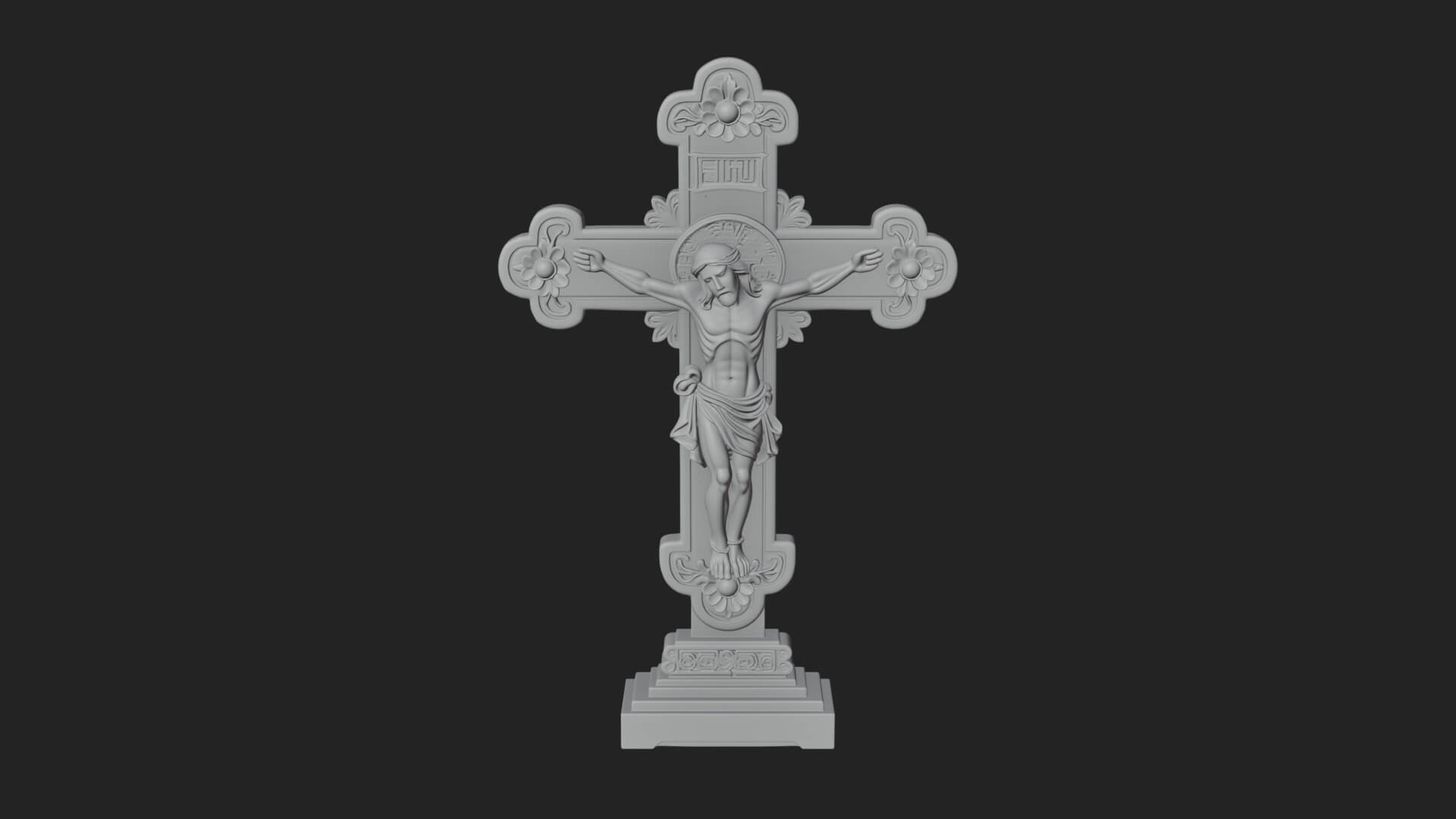 Gemmed Crucifix Cross Model Design 8 3D Print Model 3D Model