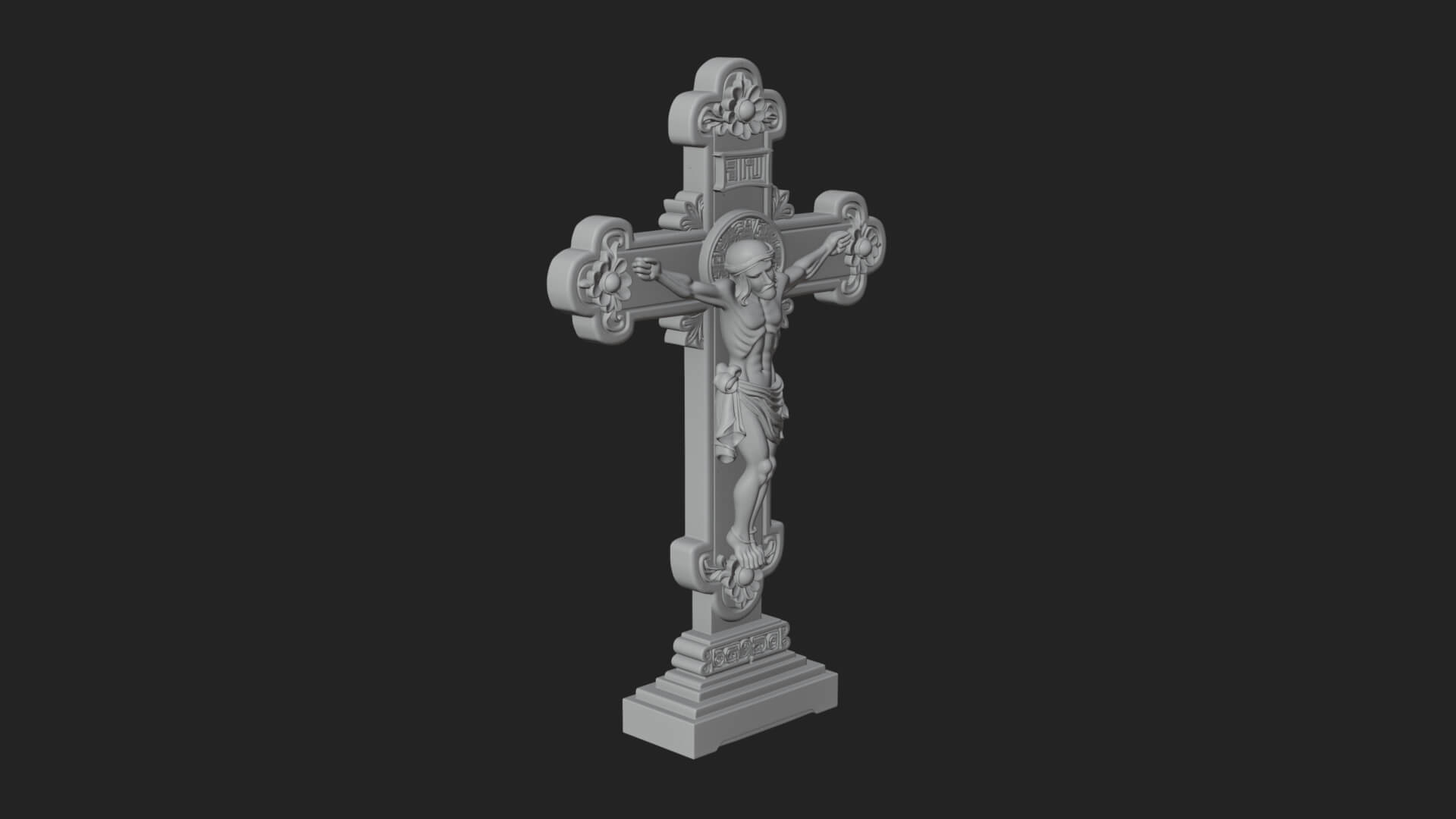 Gemmed Crucifix Cross Model Design 8 3D Print Model 3D Model