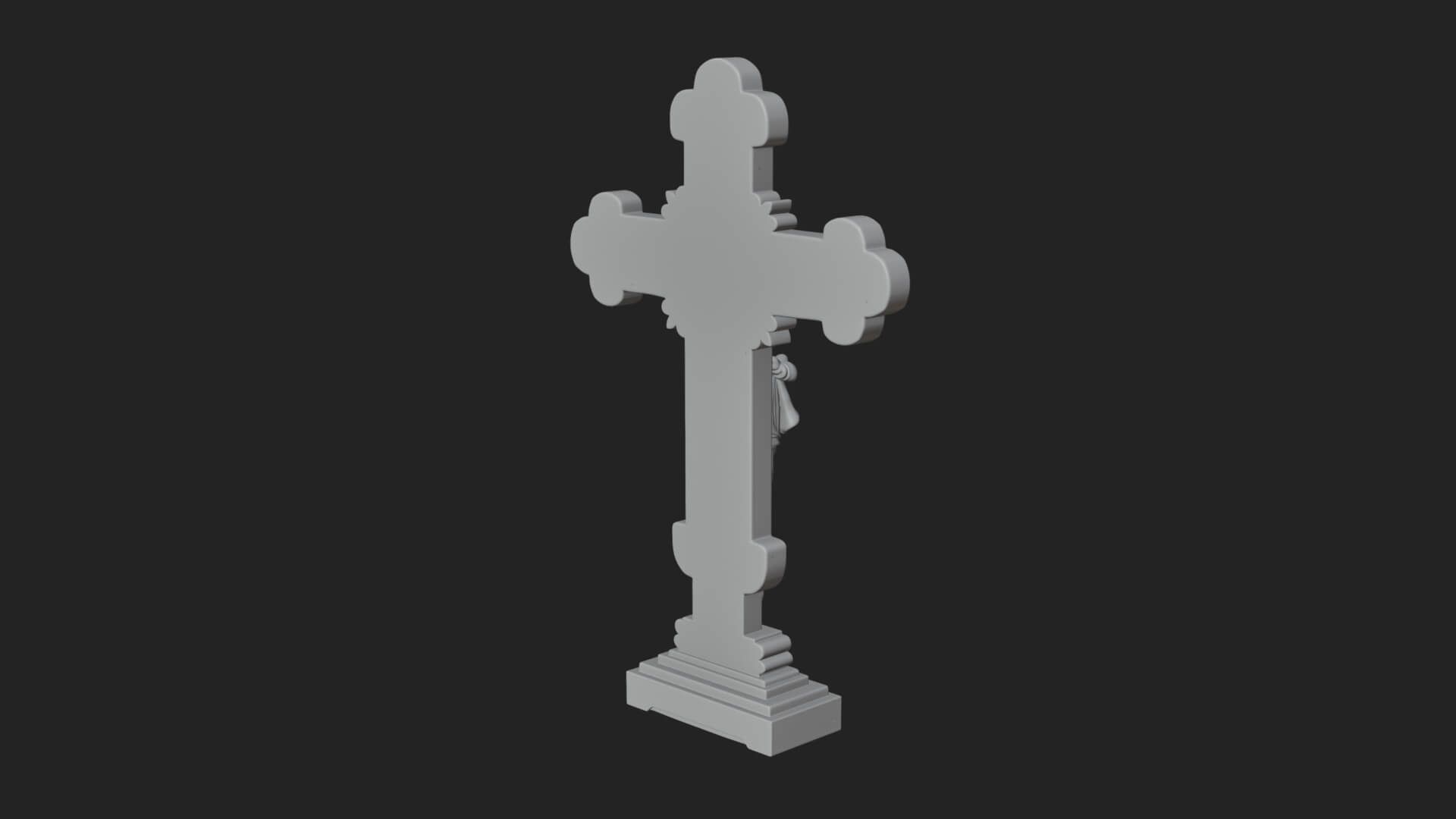 Gemmed Crucifix Cross Model Design 8 3D Print Model 3D Model