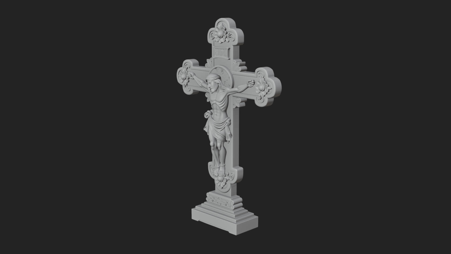 Gemmed Crucifix Cross Model Design 8 3D Print Model 3D Model