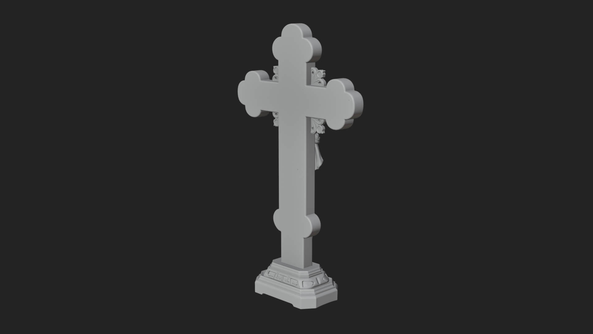 Gemmed Crucifix Cross Model Design 9 3D Print Model 3D Model