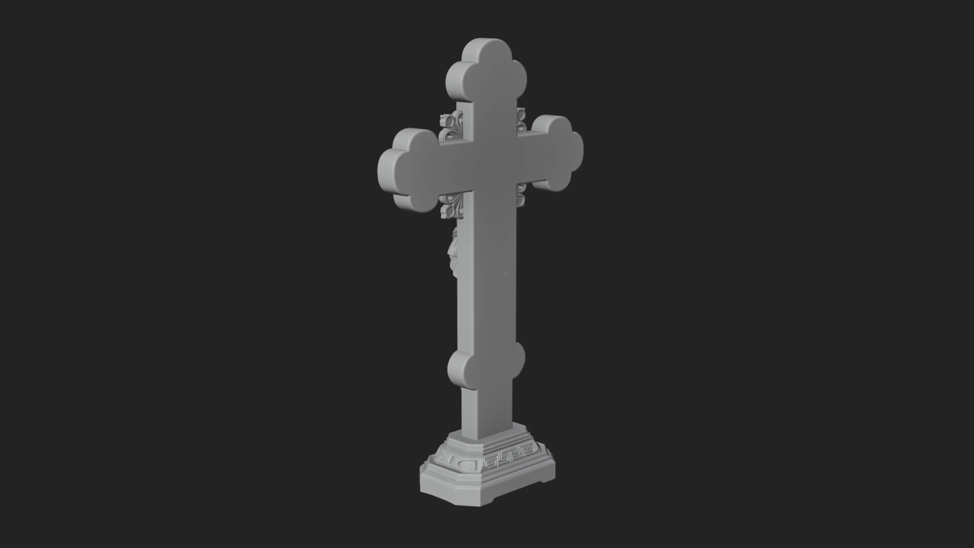 Gemmed Crucifix Cross Model Design 9 3D Print Model 3D Model