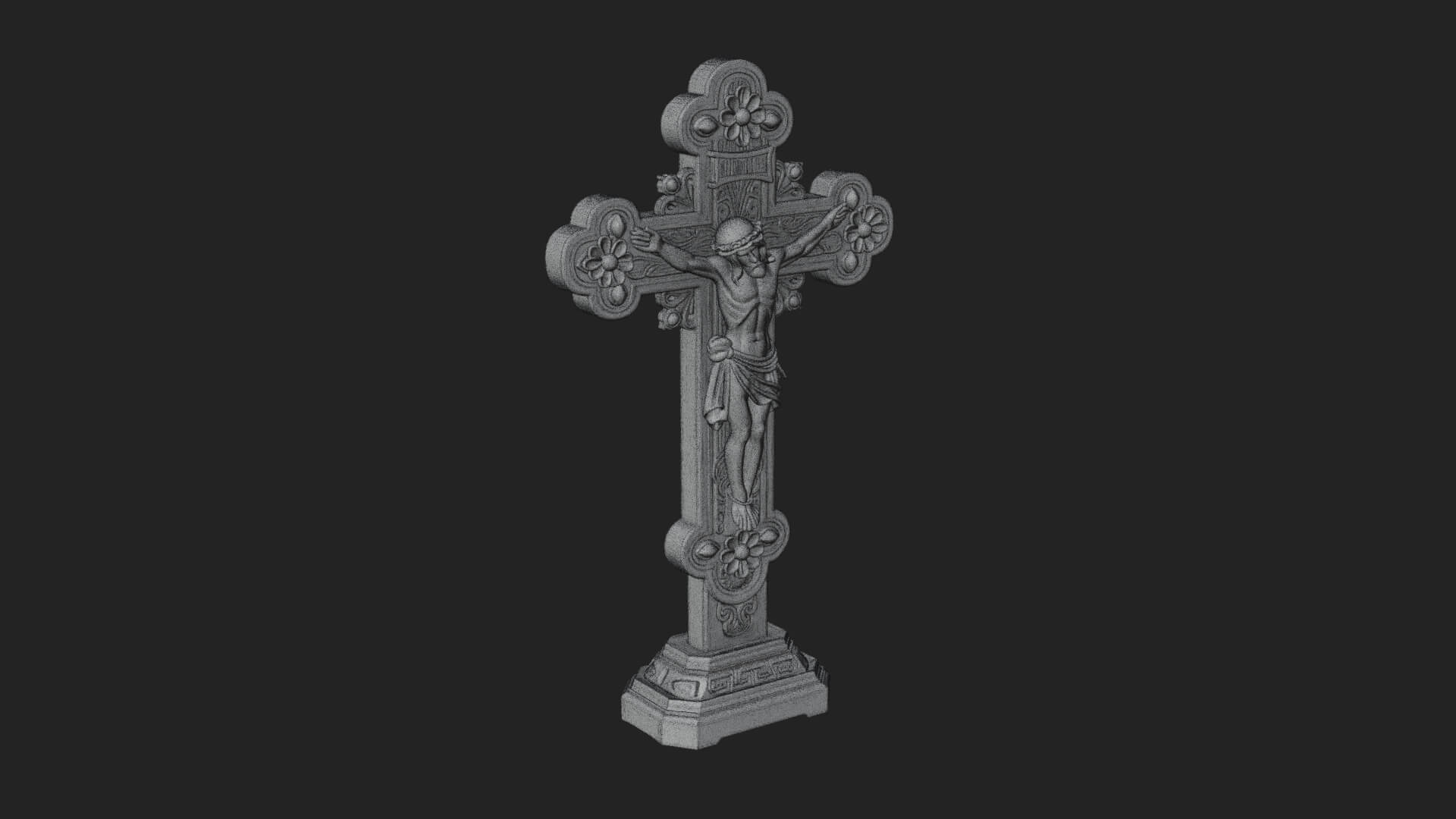 Gemmed Crucifix Cross Model Design 9 3D Print Model 3D Model