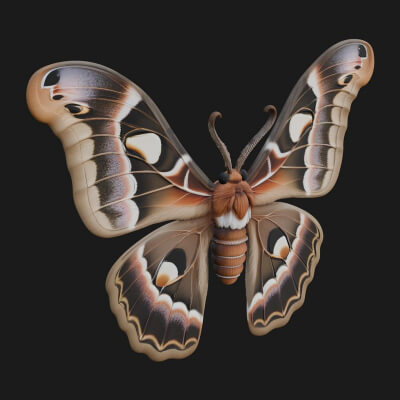 Giant Moth Statue Design 5 3D Print Model