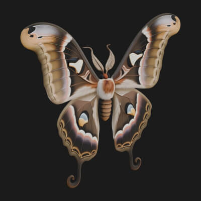 Giant Moth Statue Design 7 3D Print Model