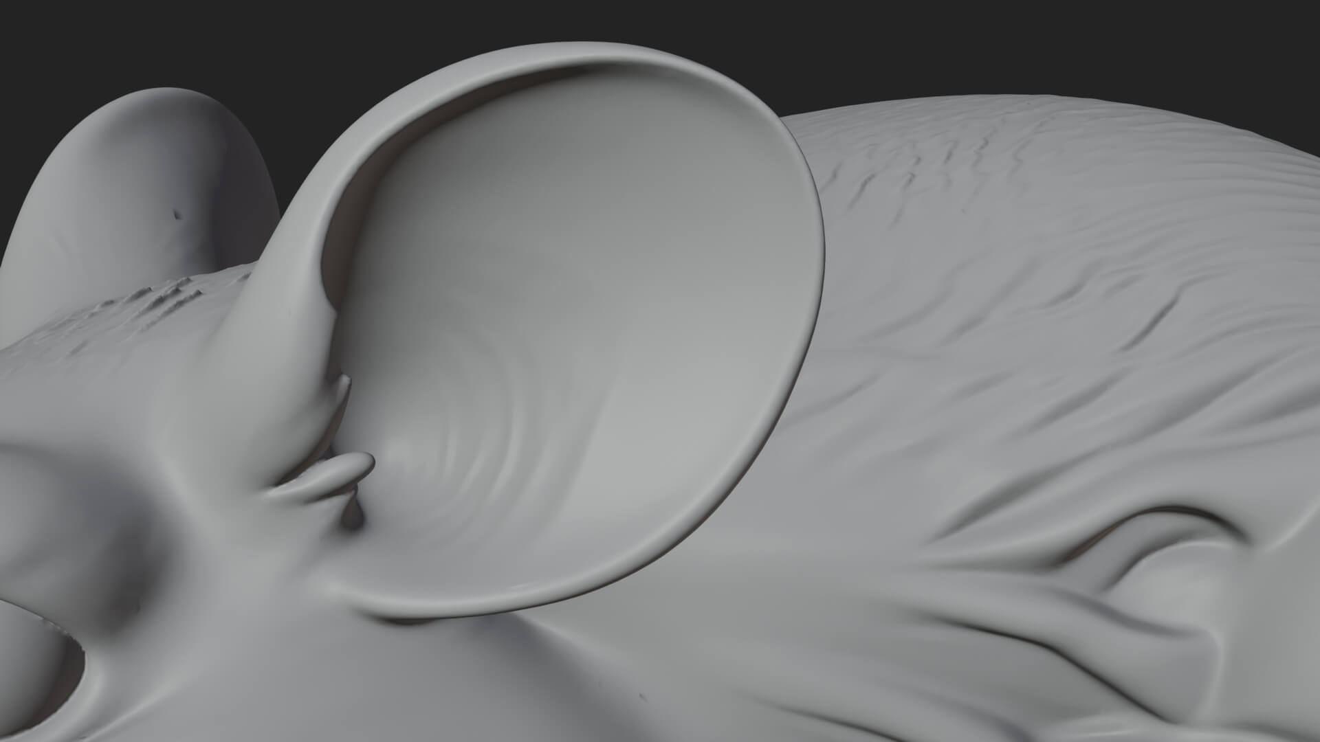 Giant Rat Beast Statue Design 1 3D Print Model 3D Model