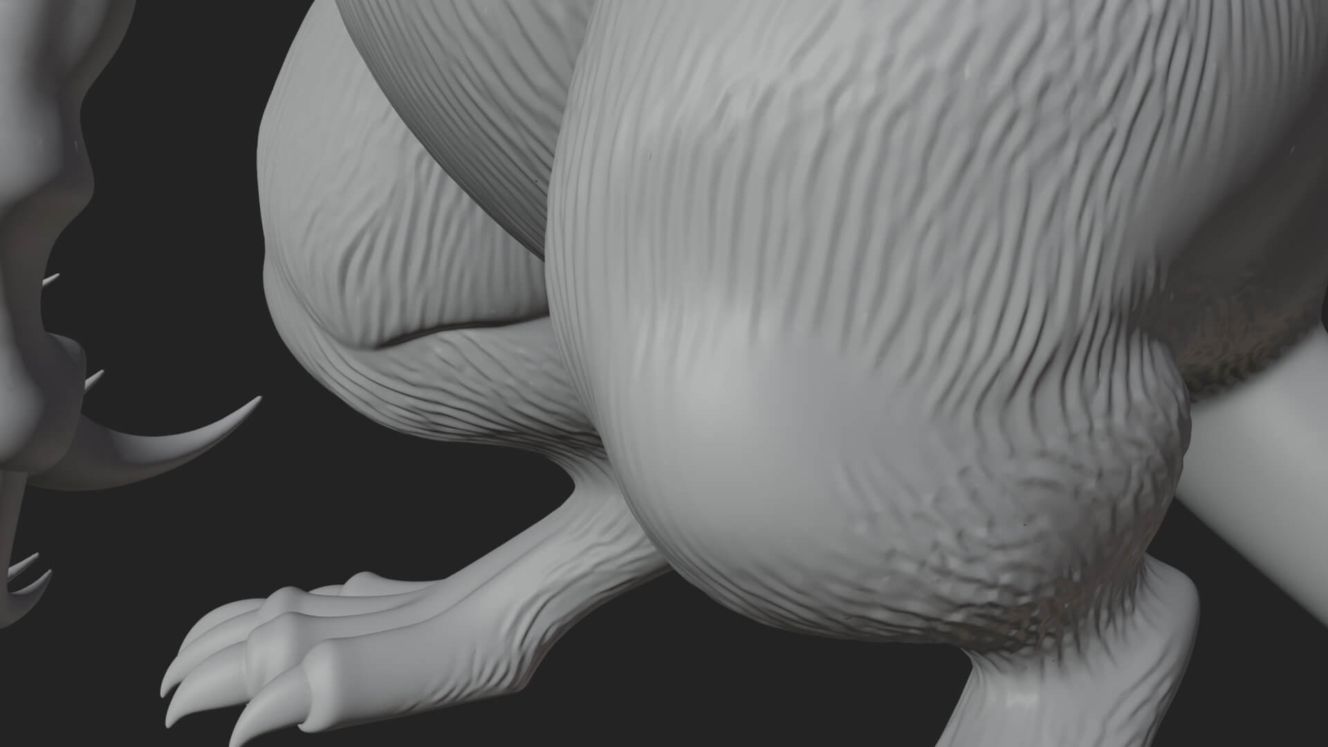 Giant Rat Beast Statue Design 2 3D Print Model 3D Model