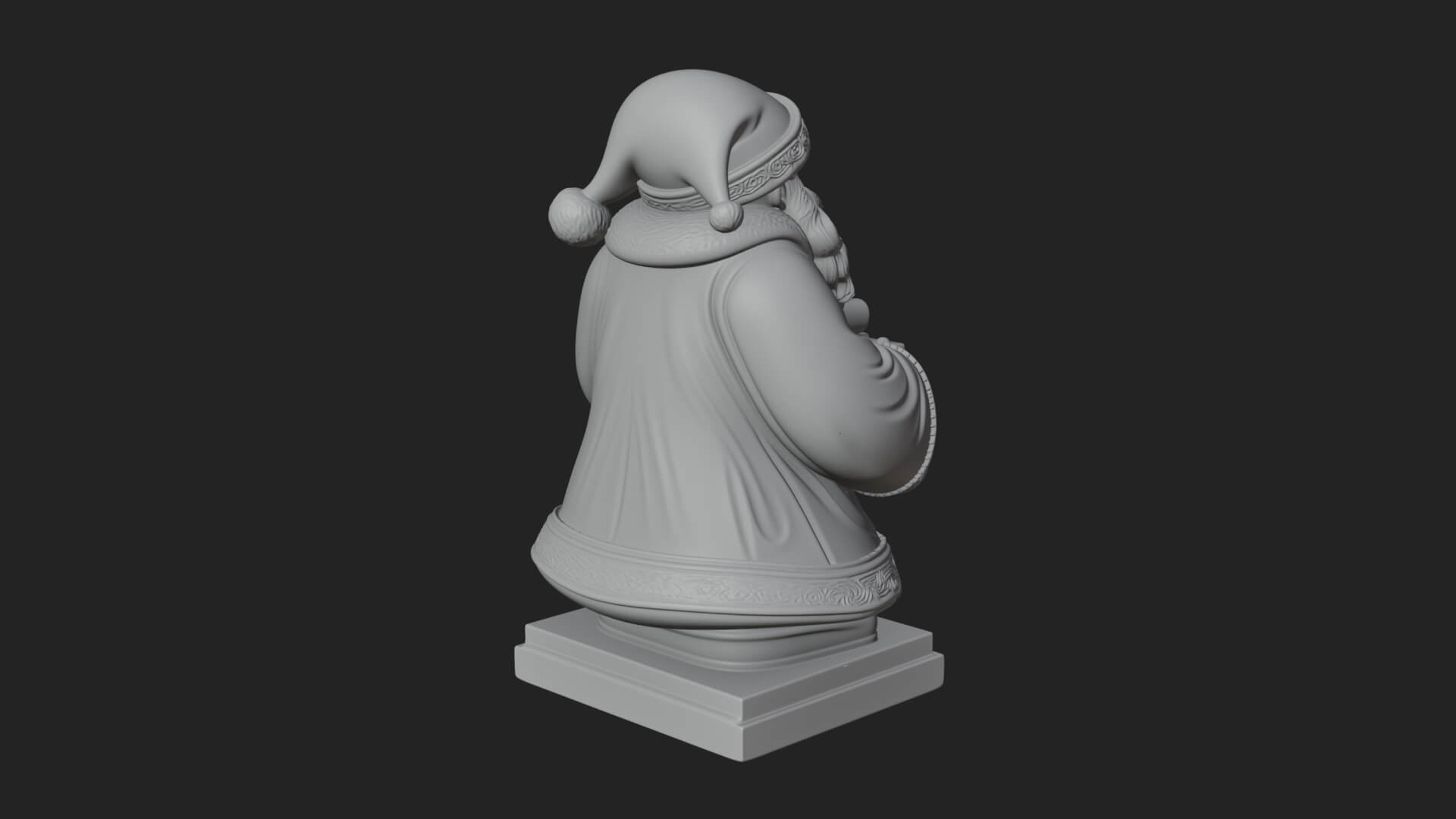 Gift Holding Santa Statue Design 1 3D Print Model 3D Model