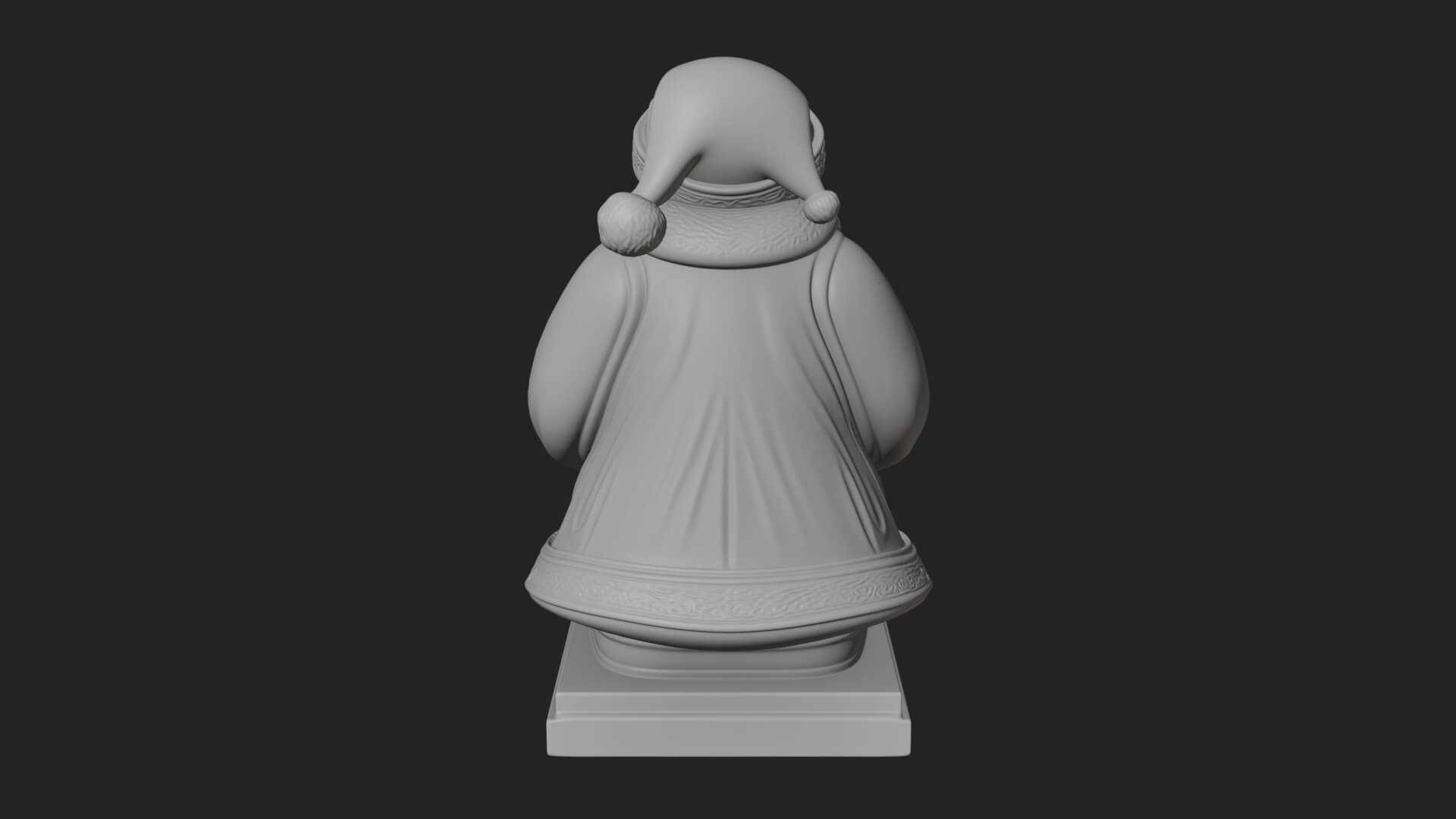 Gift Holding Santa Statue Design 1 3D Print Model 3D Model
