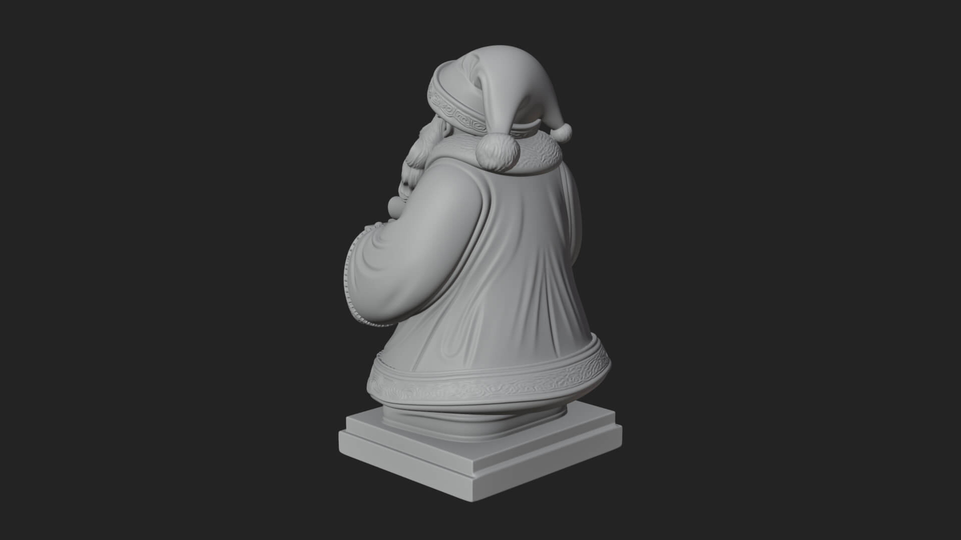 Gift Holding Santa Statue Design 1 3D Print Model 3D Model