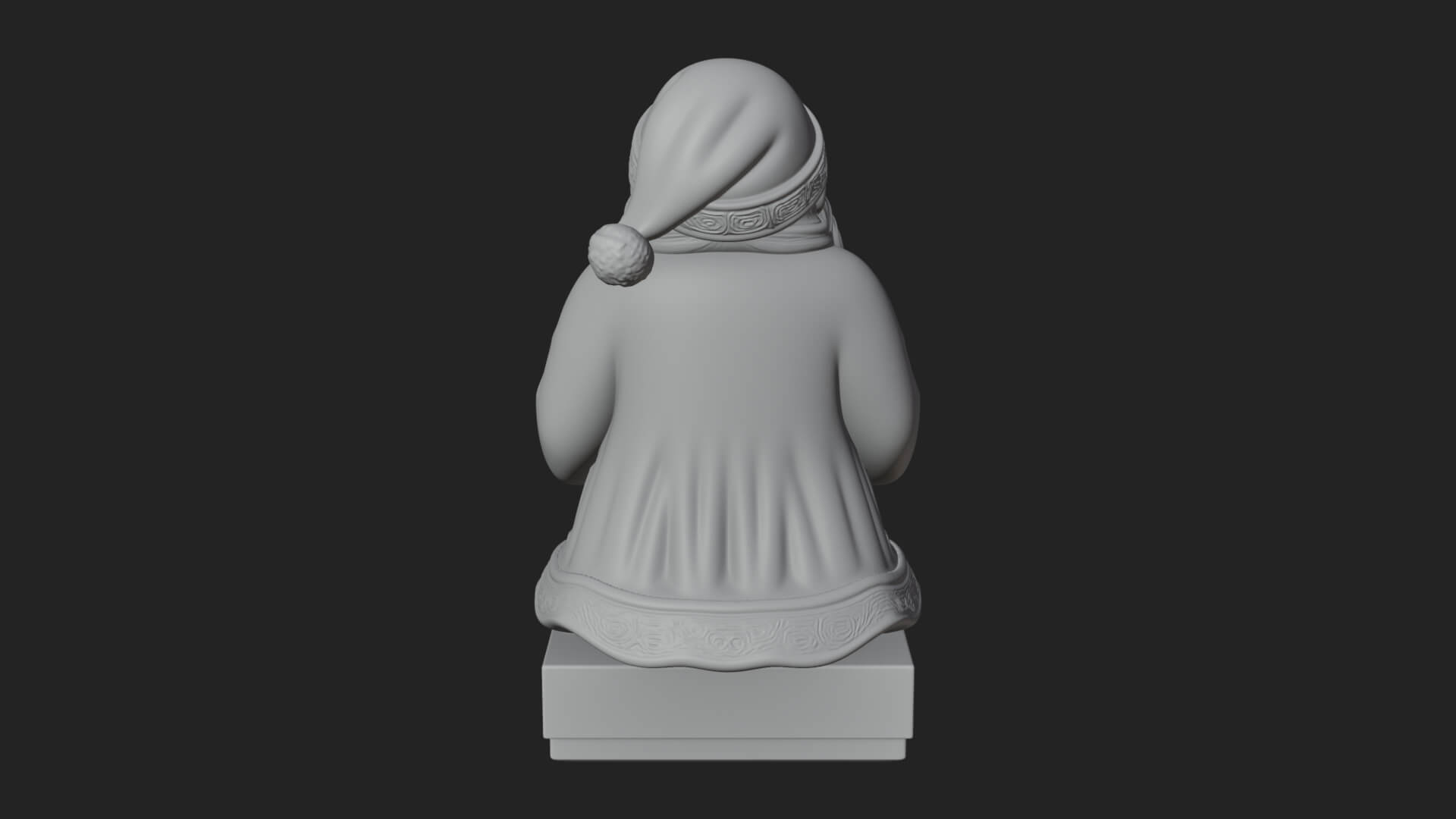 Gift Holding Santa Statue Design 2 3D Print Model 3D Model