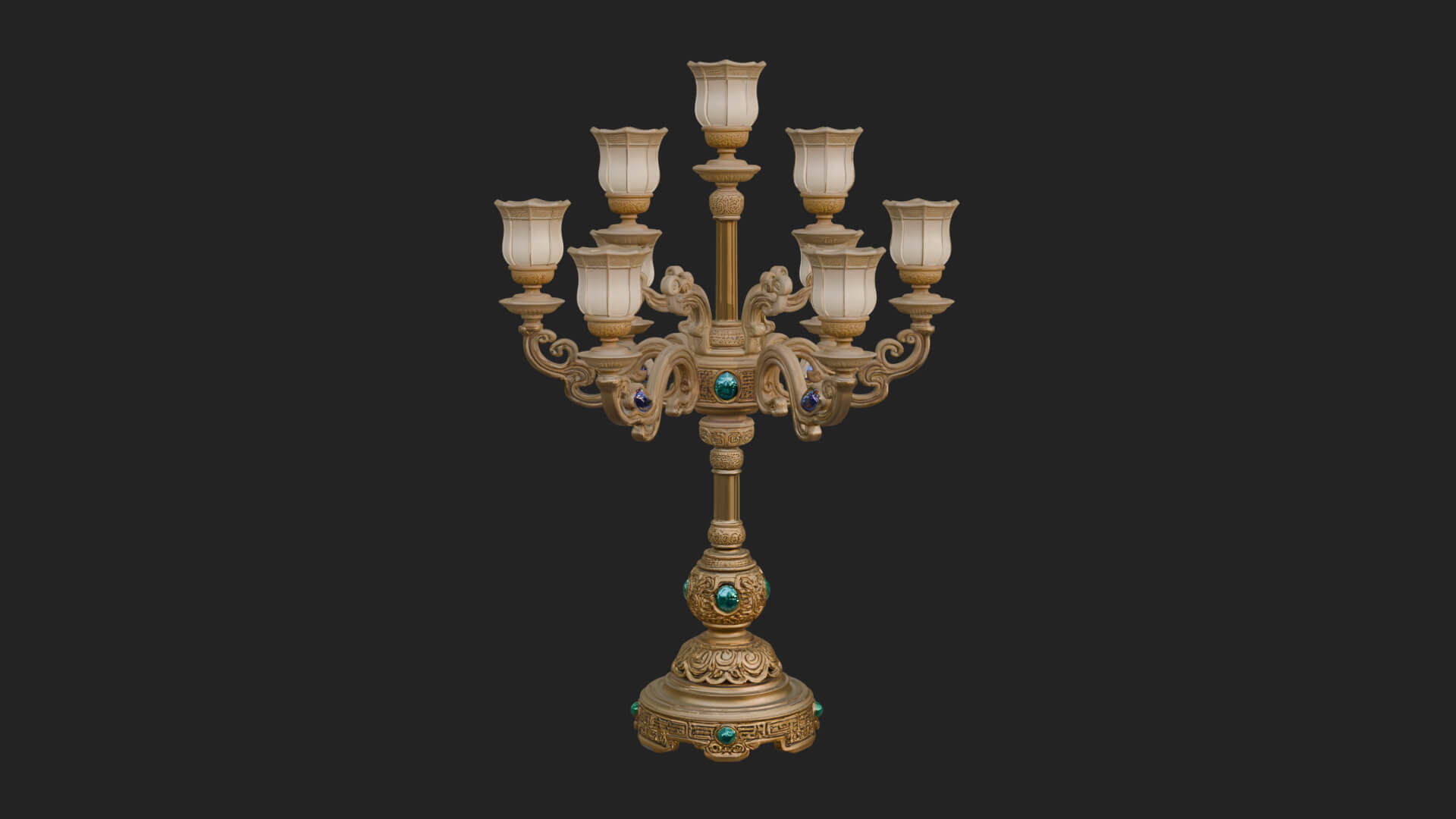 Gilded Branch Candelabra Model Design 1 3D Print Model 3D Model