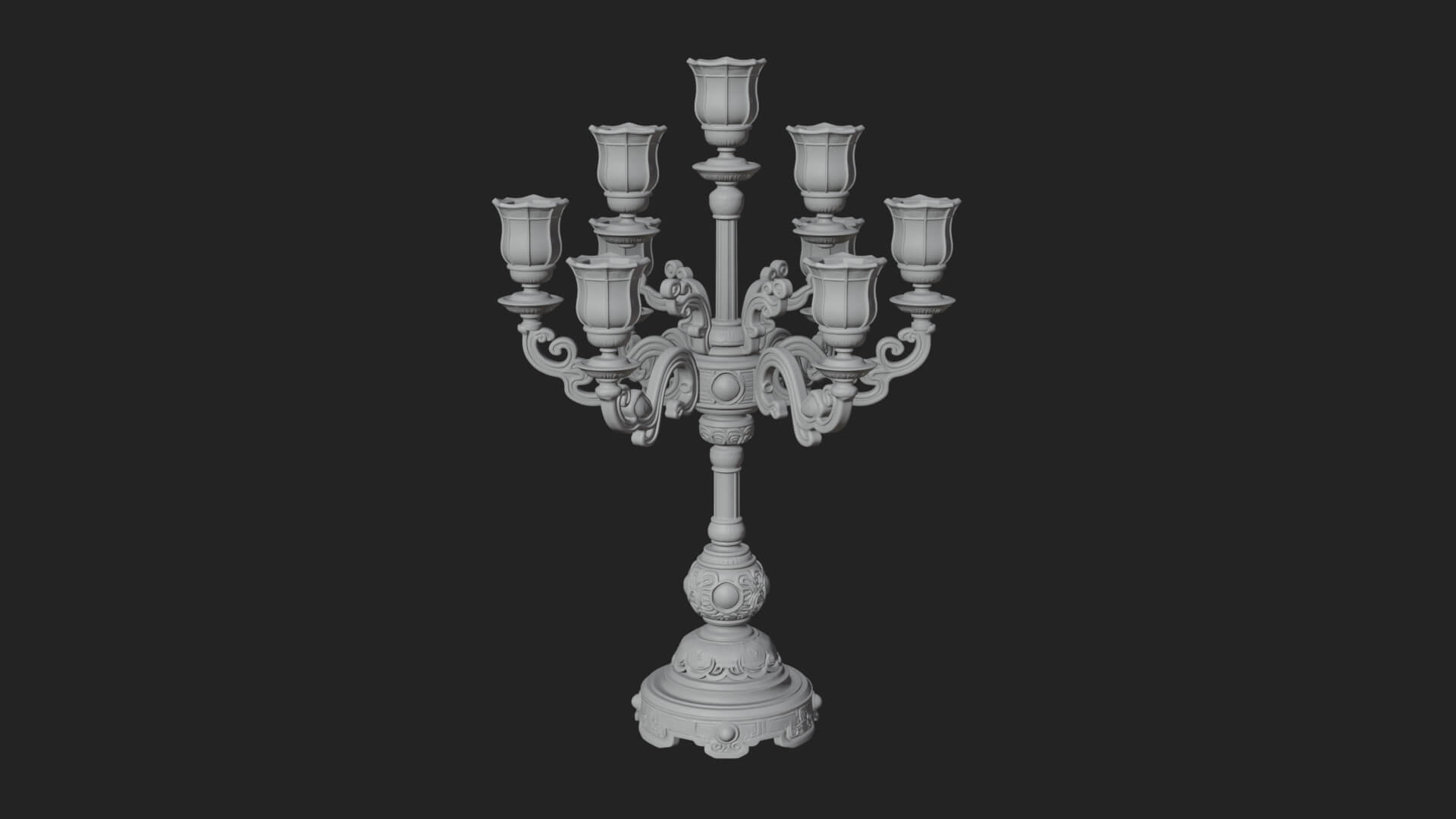 Gilded Branch Candelabra Model Design 1 3D Print Model 3D Model