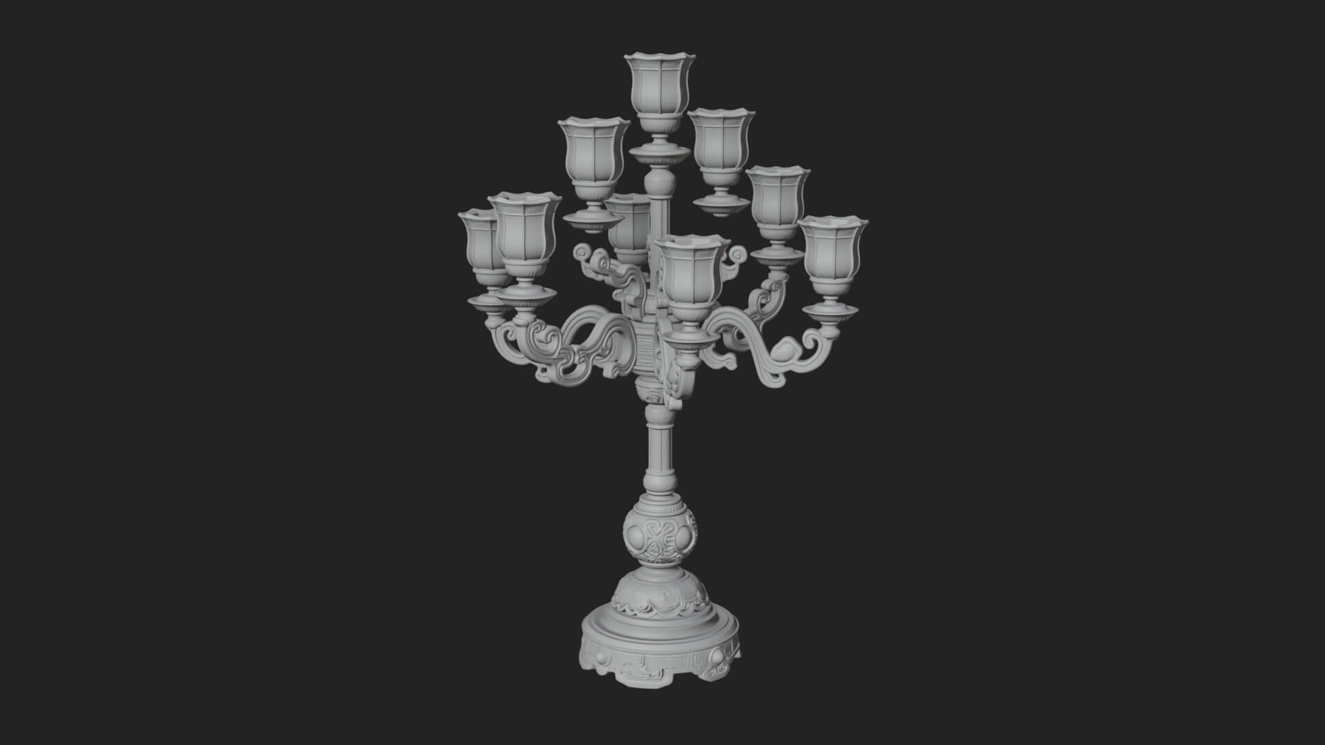 Gilded Branch Candelabra Model Design 1 3D Print Model 3D Model