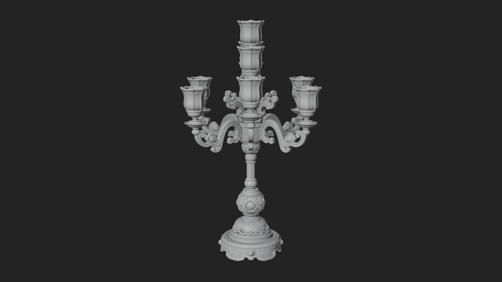 Gilded Branch Candelabra Model Design 1 3D Print Model 3D Model