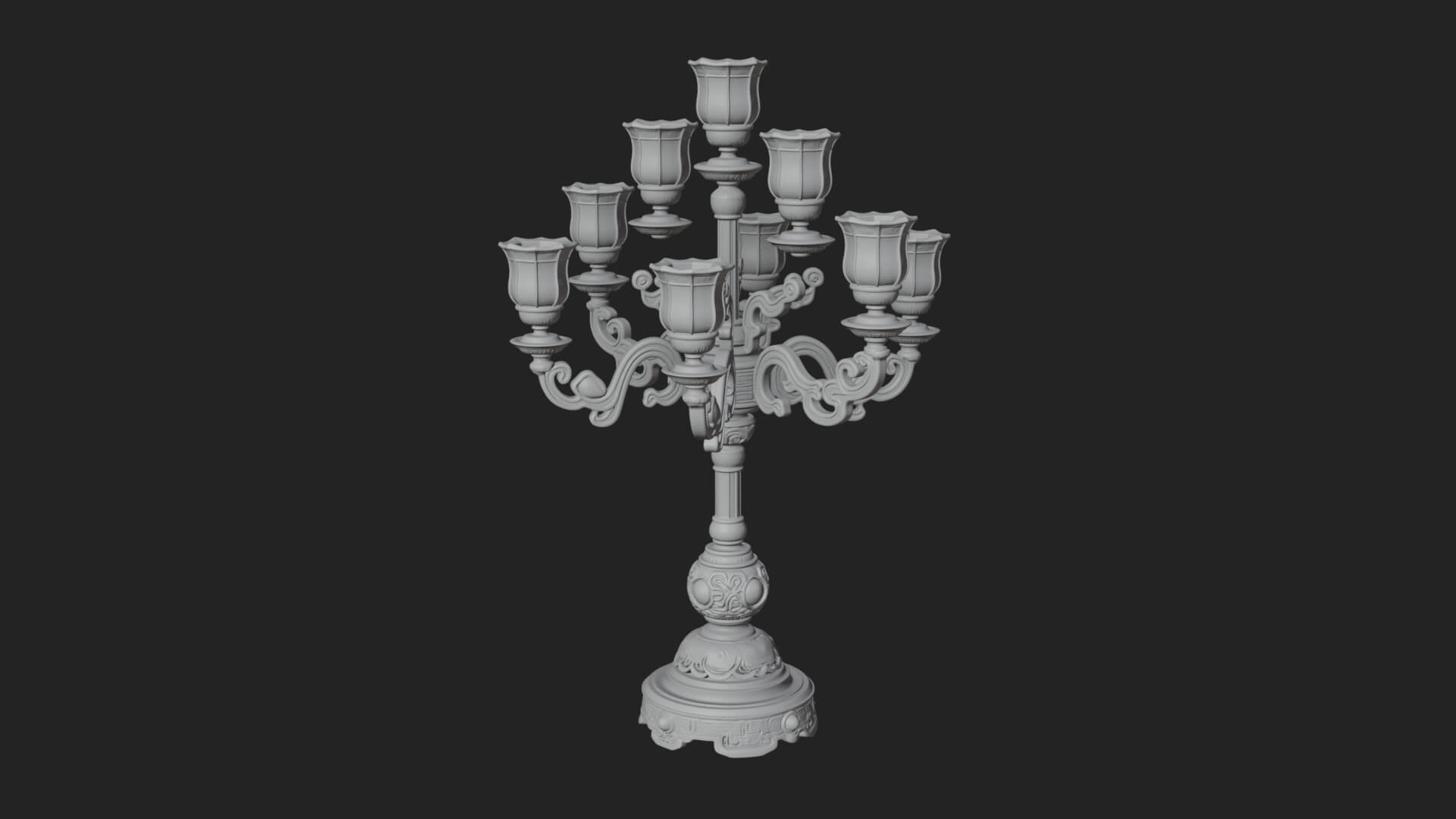 Gilded Branch Candelabra Model Design 1 3D Print Model 3D Model