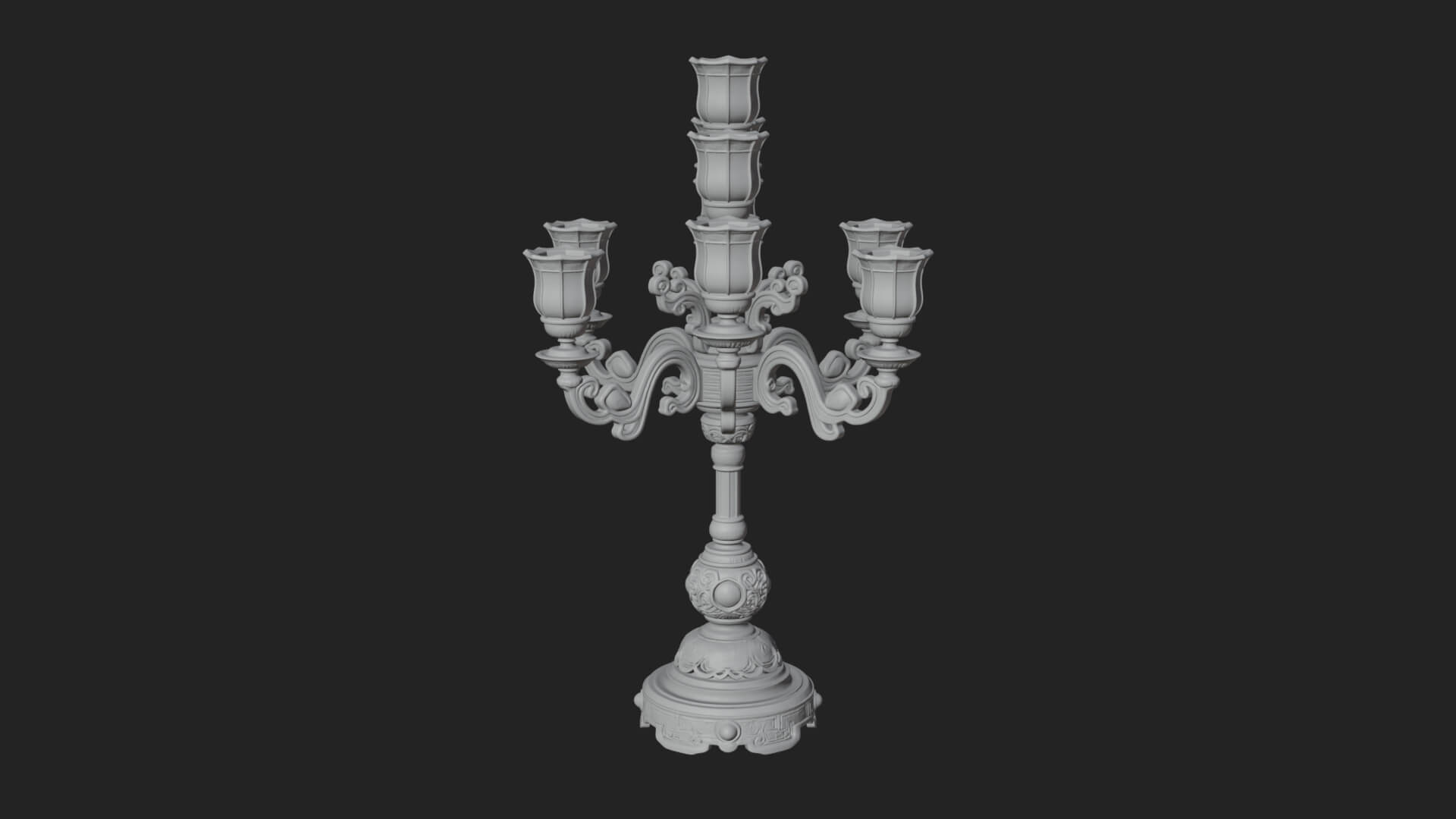 Gilded Branch Candelabra Model Design 1 3D Print Model 3D Model