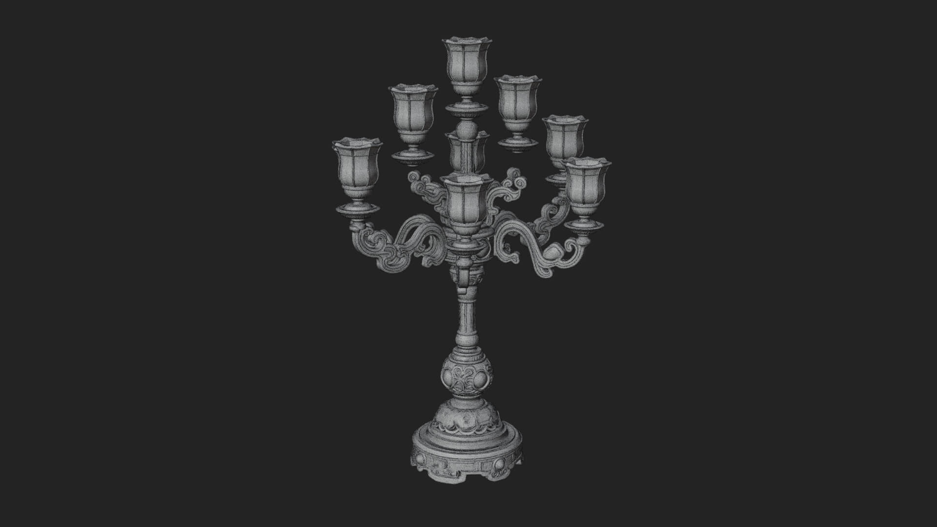 Gilded Branch Candelabra Model Design 1 3D Print Model 3D Model