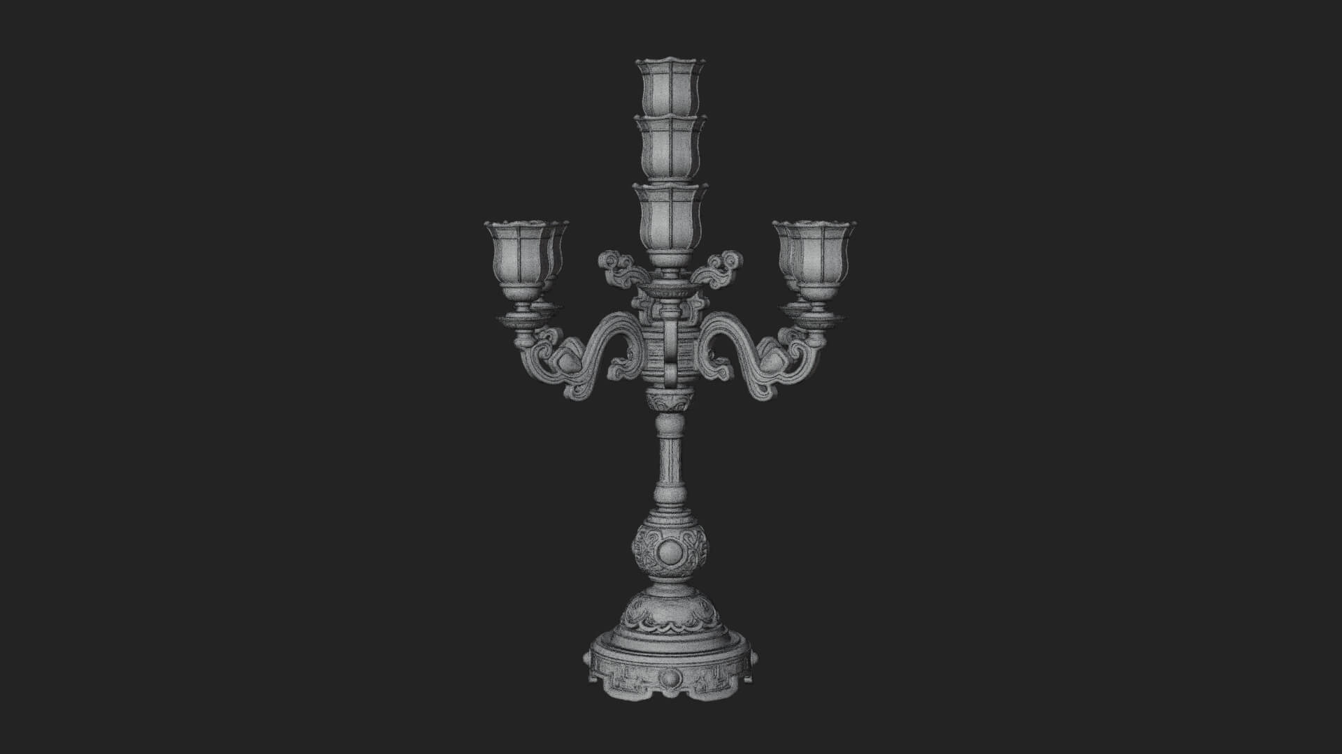 Gilded Branch Candelabra Model Design 1 3D Print Model 3D Model