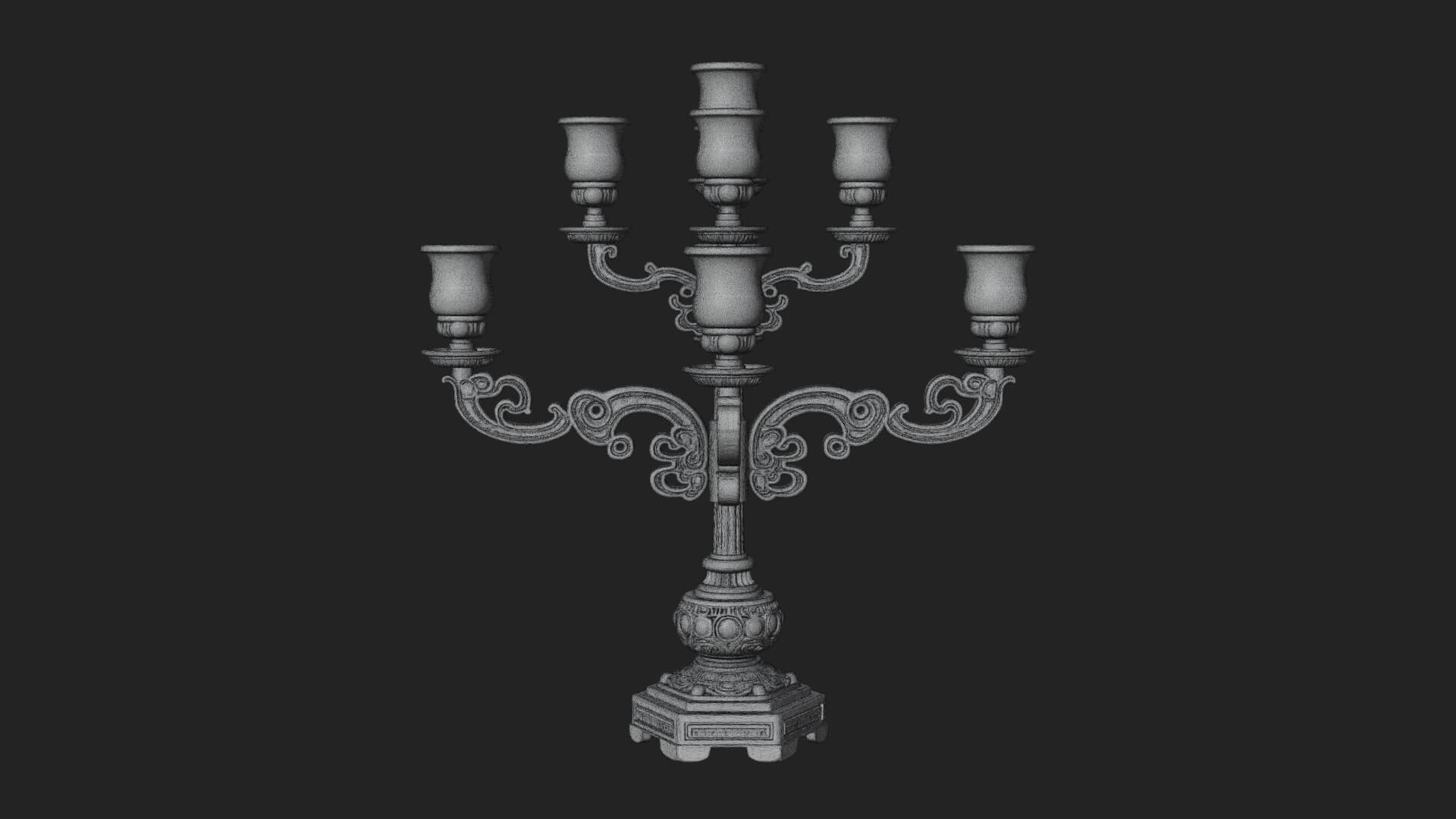 Gilded Branch Candelabra Model Design 2 3D Print Model 3D Model