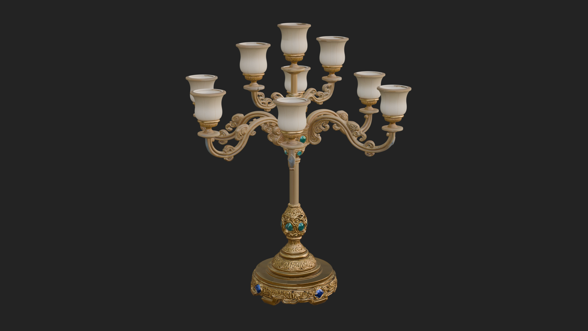Gilded Branch Candelabra Model Design 3 3D Print Model 3D Model