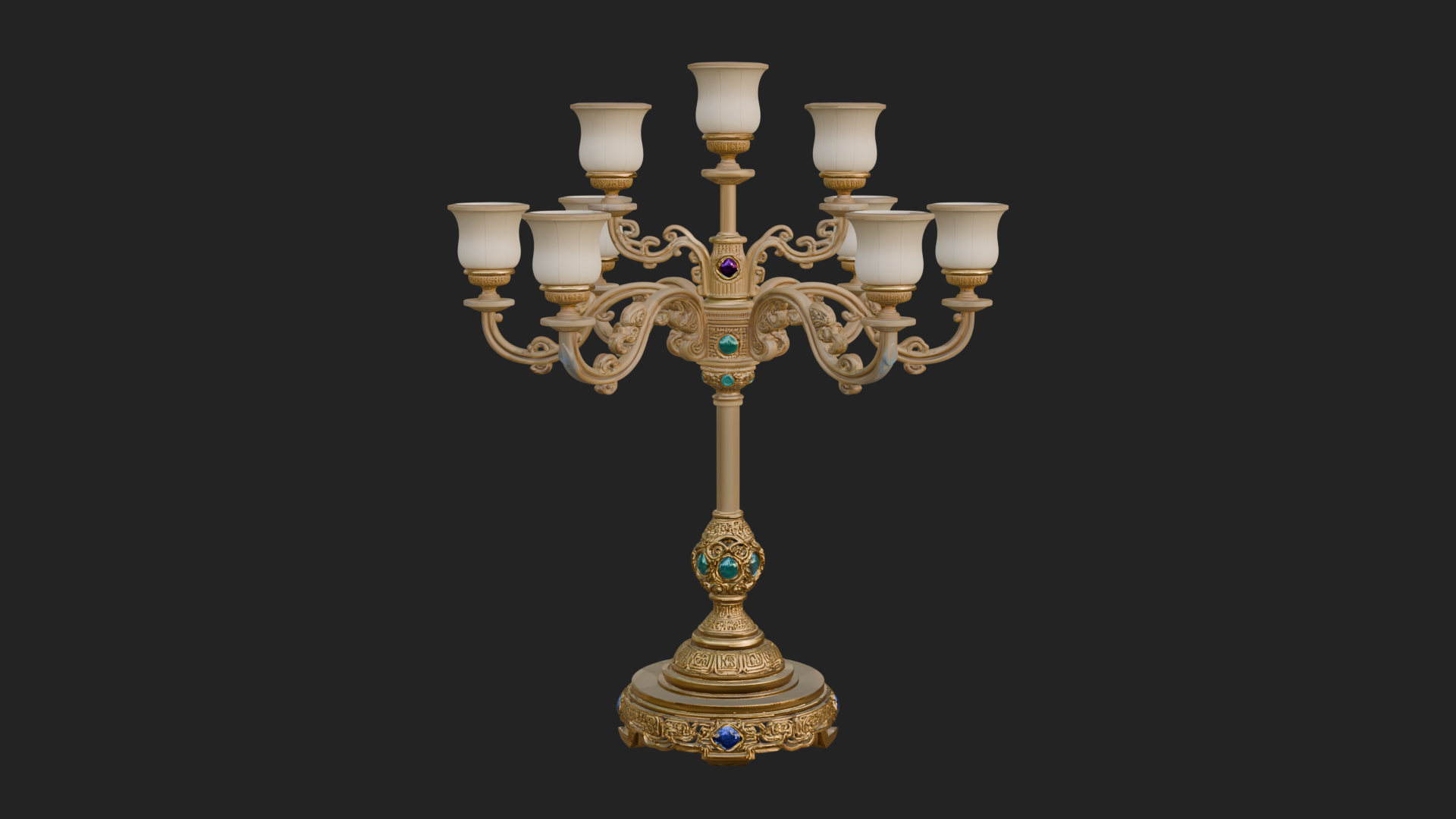 Gilded Branch Candelabra Model Design 3 3D Print Model 3D Model