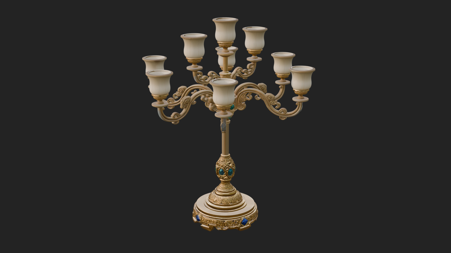 Gilded Branch Candelabra Model Design 3 3D Print Model 3D Model