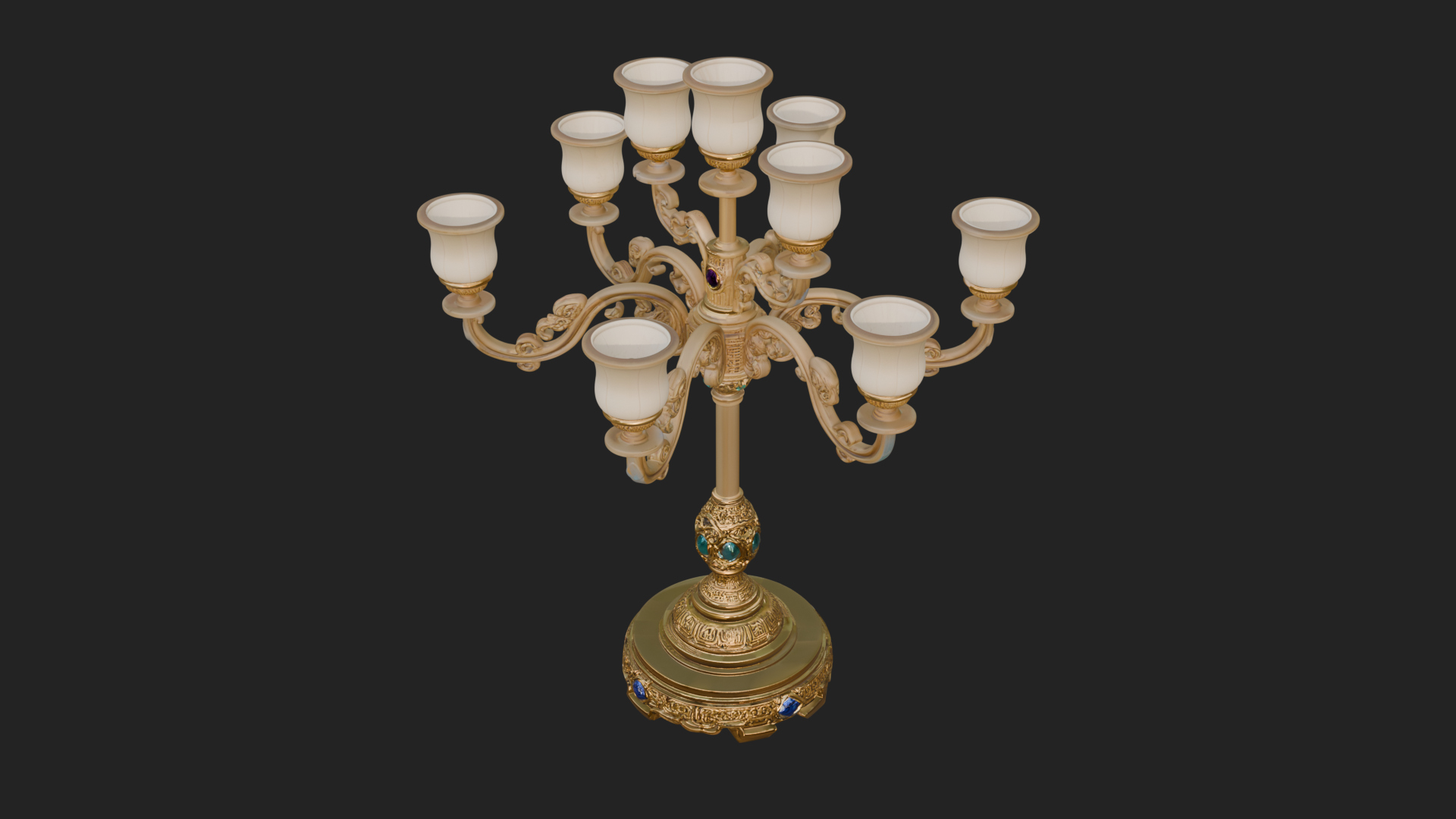 Gilded Branch Candelabra Model Design 3 3D Print Model 3D Model