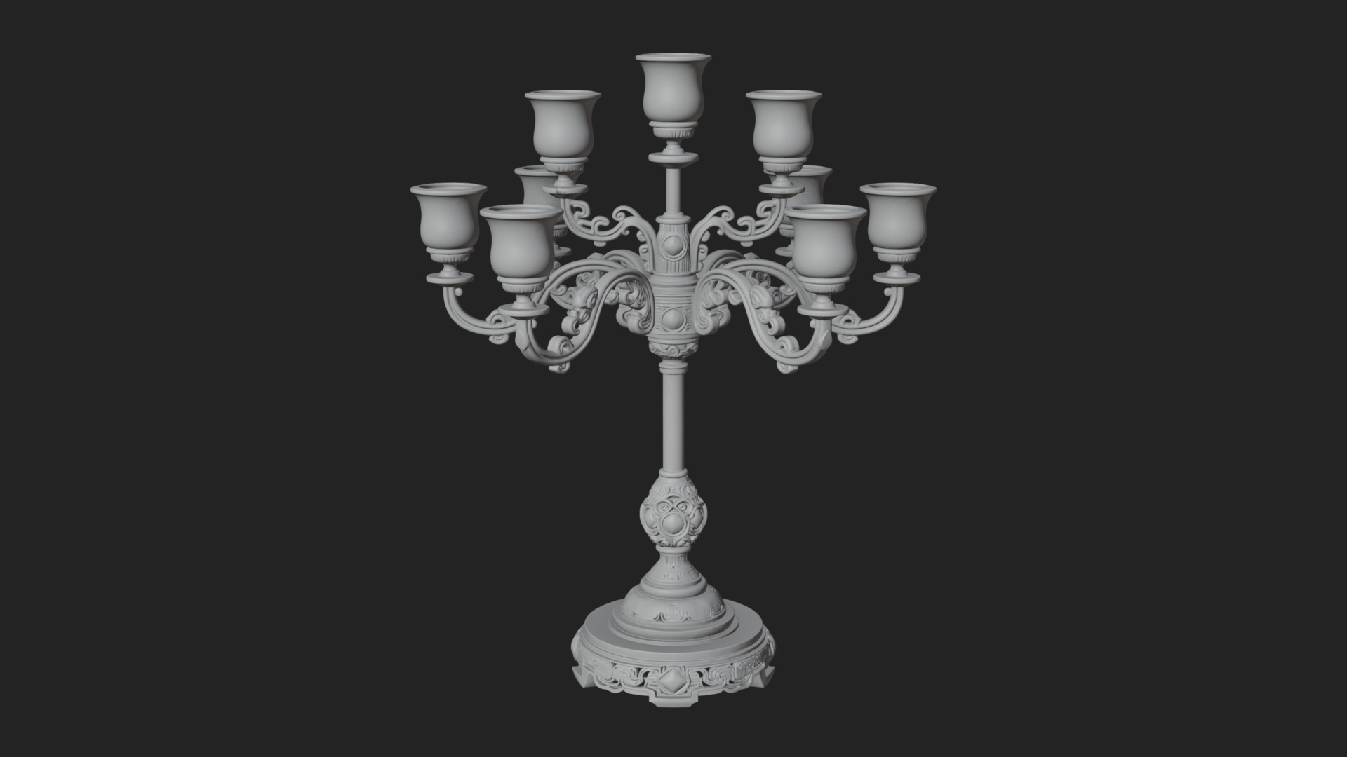 Gilded Branch Candelabra Model Design 3 3D Print Model 3D Model