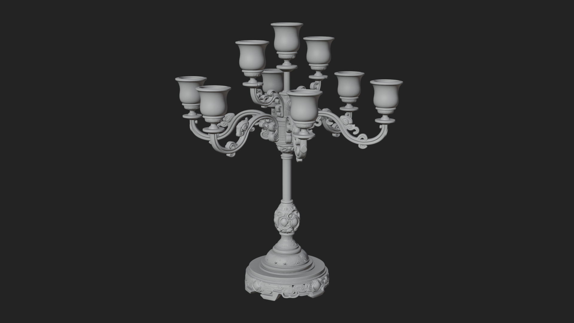Gilded Branch Candelabra Model Design 3 3D Print Model 3D Model