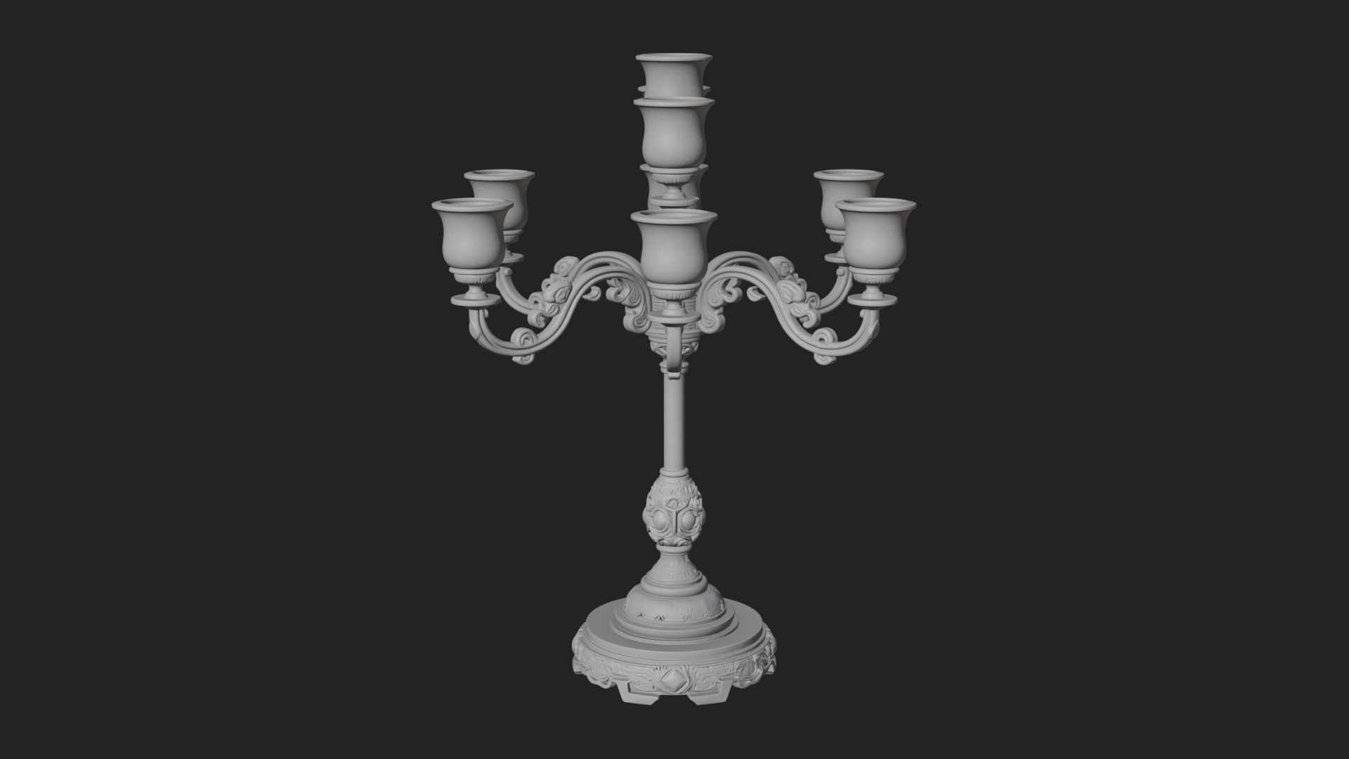 Gilded Branch Candelabra Model Design 3 3D Print Model 3D Model