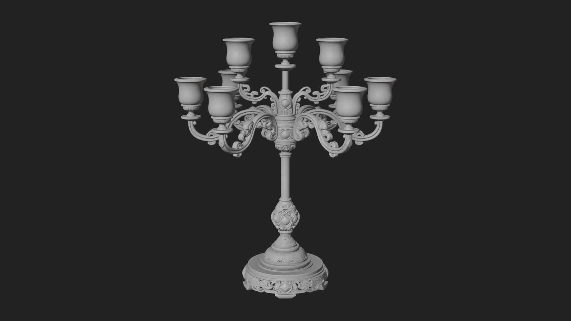 Gilded Branch Candelabra Model Design 3 3D Print Model 3D Model