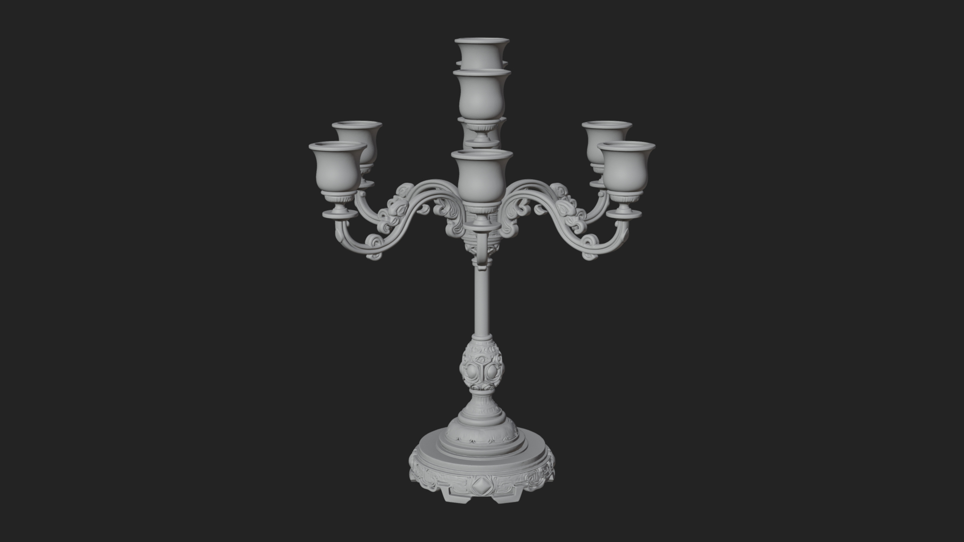Gilded Branch Candelabra Model Design 3 3D Print Model 3D Model