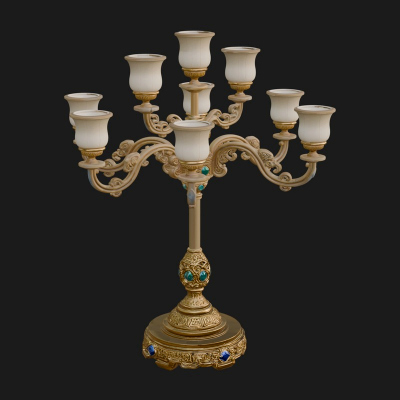Gilded Branch Candelabra Model Design 3 3D Print Model
