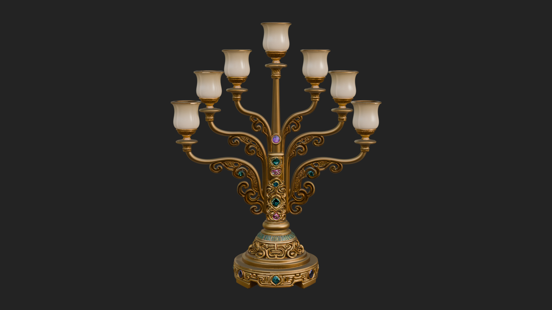Gilded Branch Candelabra Model Design 4 3D Print Model 3D Model