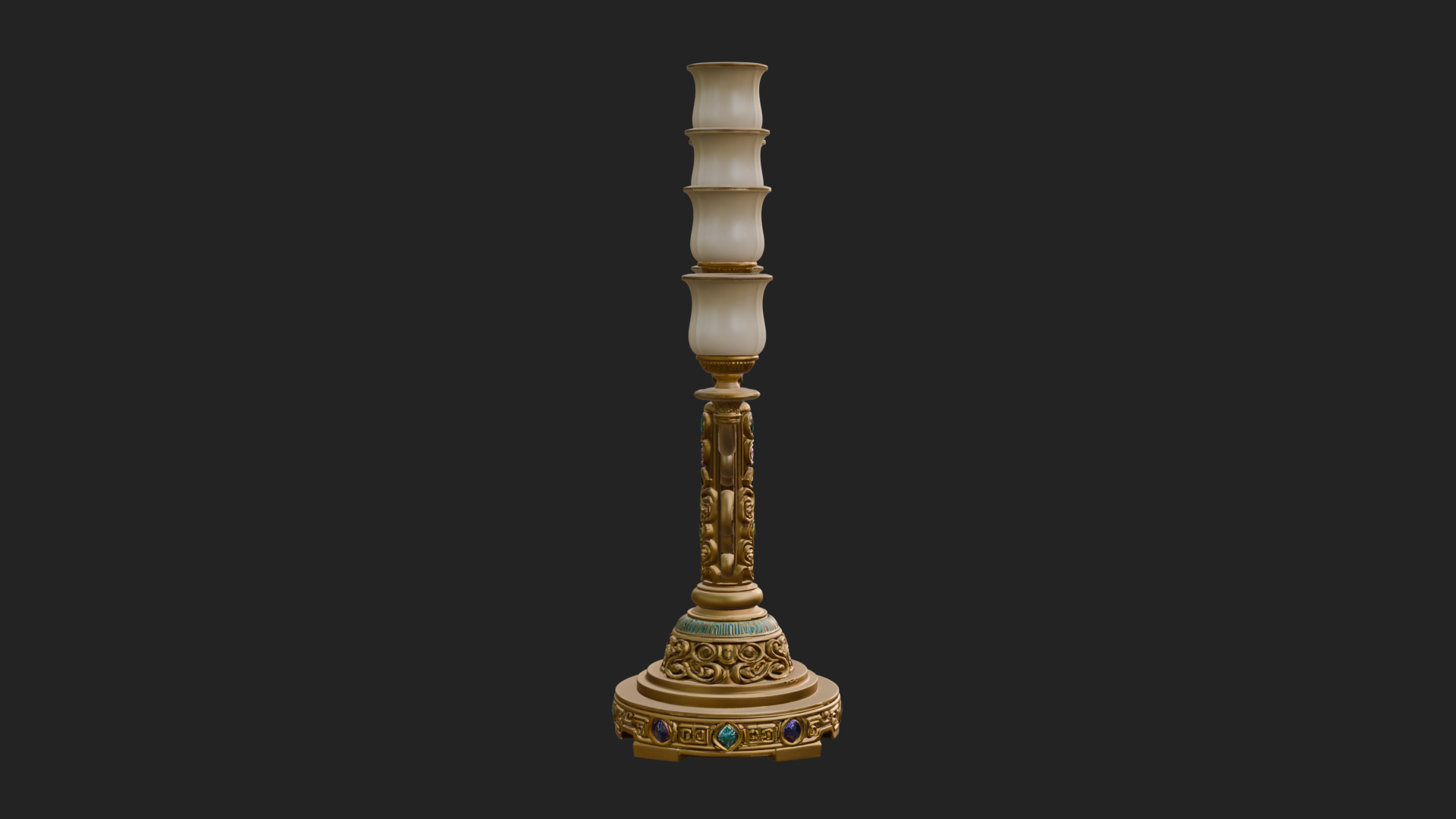 Gilded Branch Candelabra Model Design 4 3D Print Model 3D Model