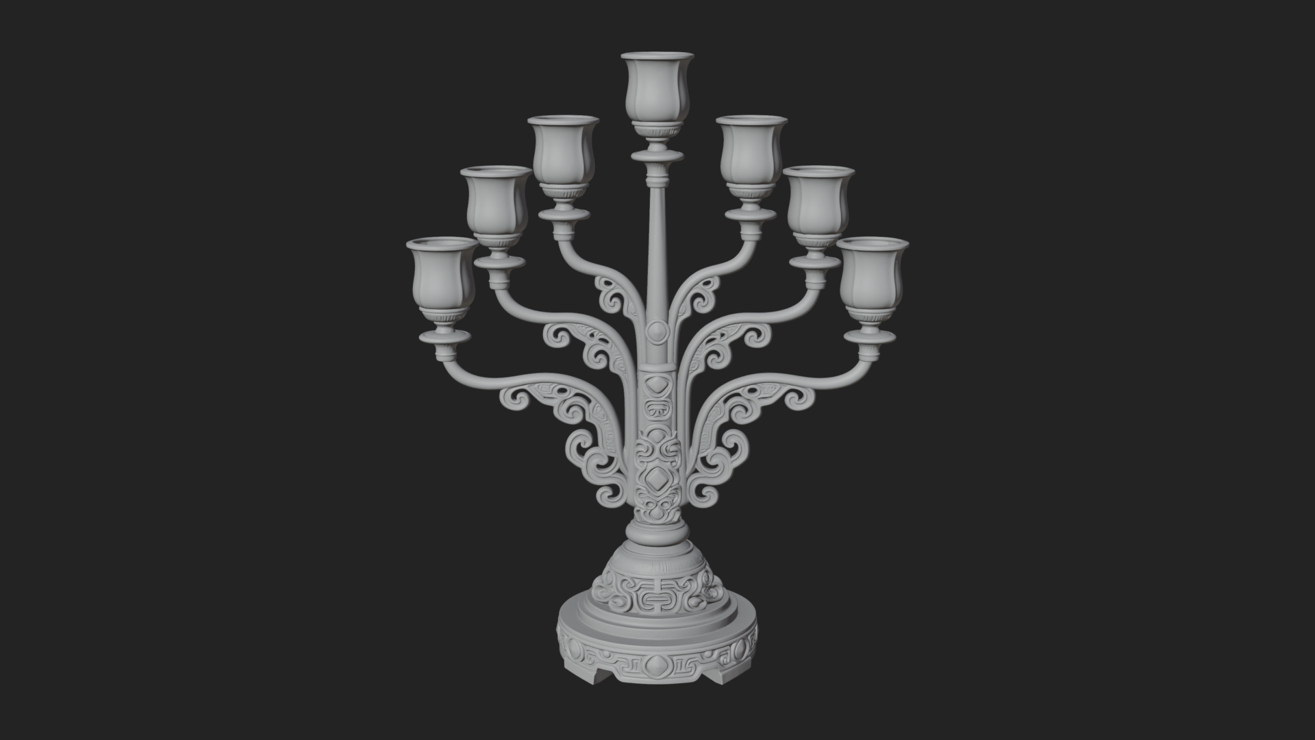 Gilded Branch Candelabra Model Design 4 3D Print Model 3D Model