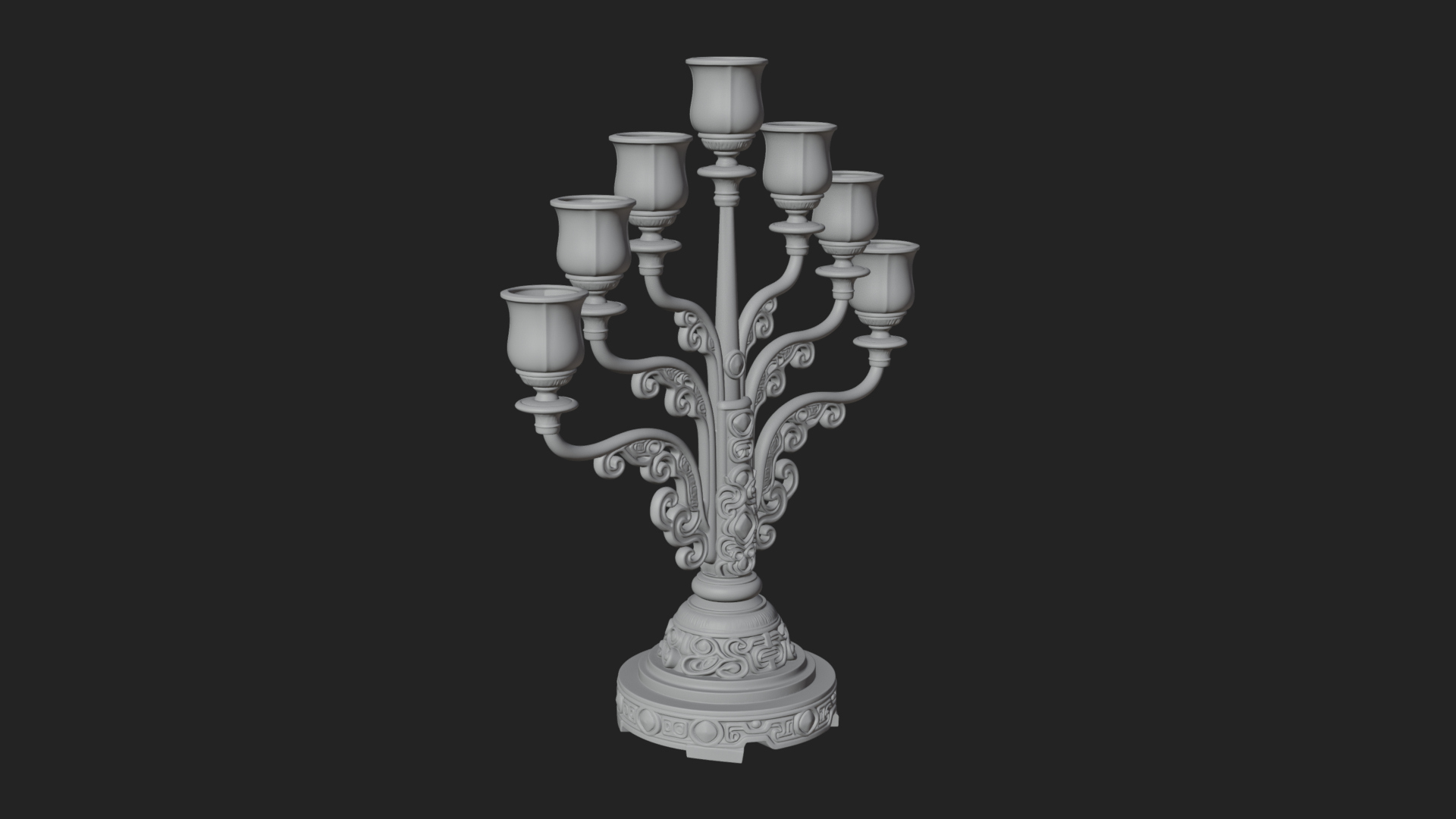 Gilded Branch Candelabra Model Design 4 3D Print Model 3D Model