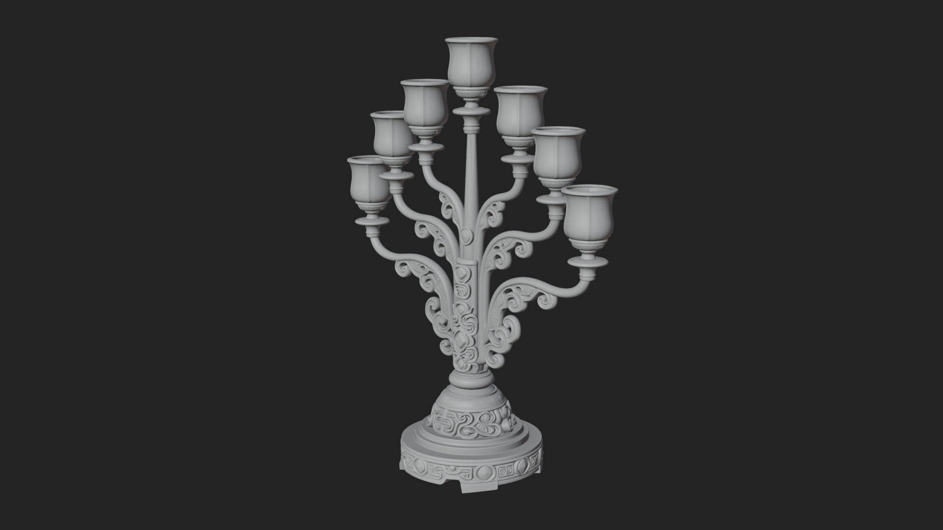 Gilded Branch Candelabra Model Design 4 3D Print Model 3D Model