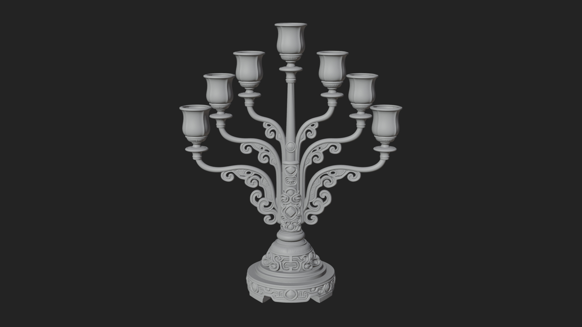 Gilded Branch Candelabra Model Design 4 3D Print Model 3D Model